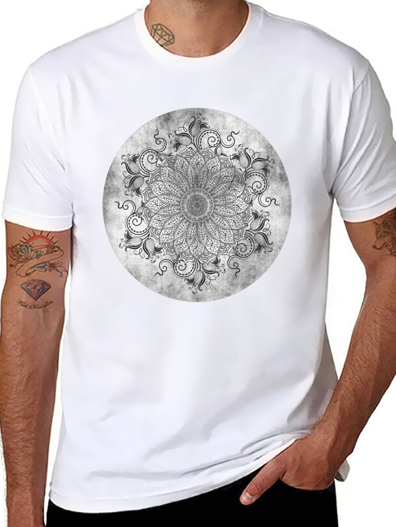 Mandala Graphic Tee - Black
