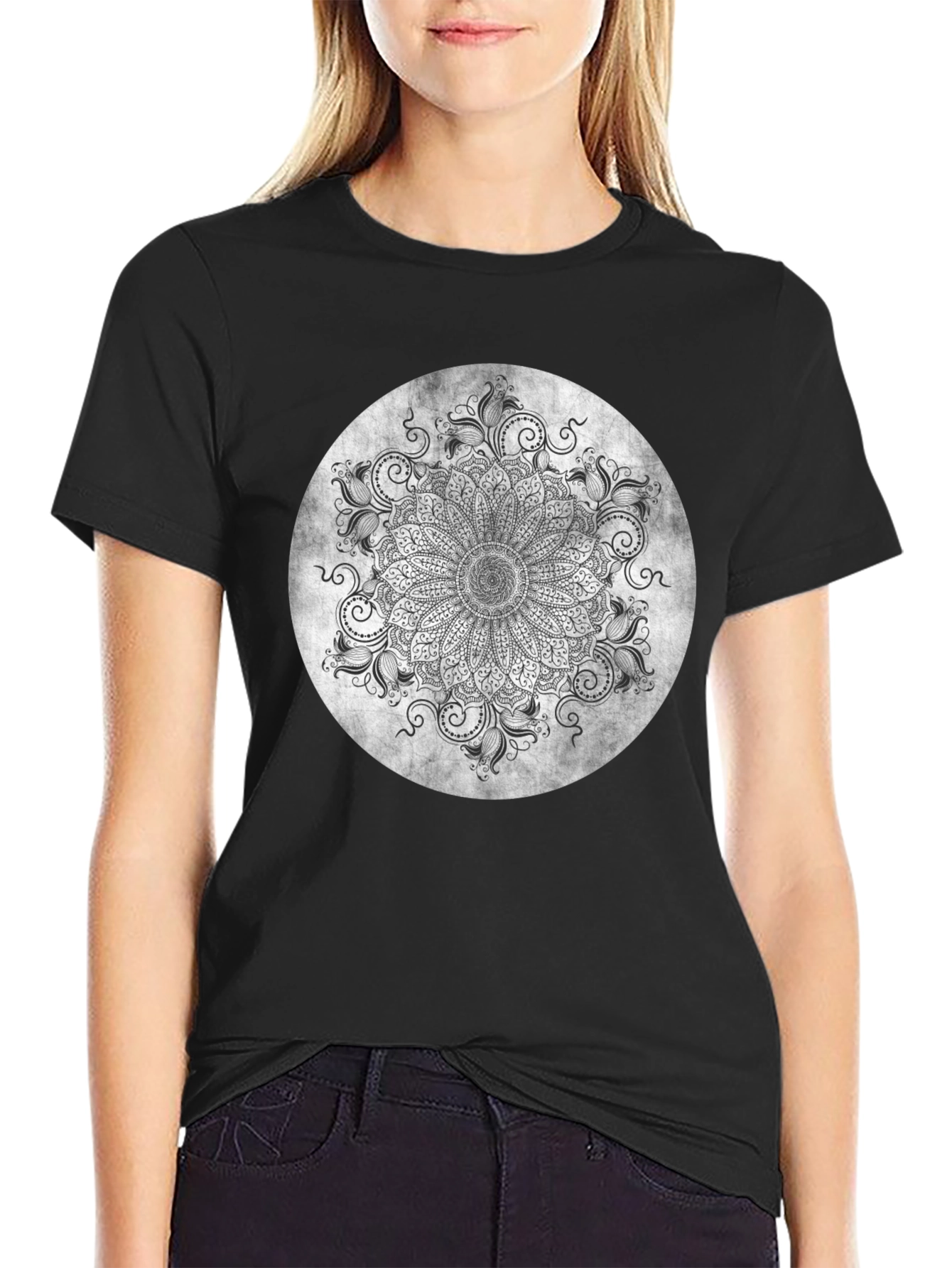 Mandala Graphic Tee - Black