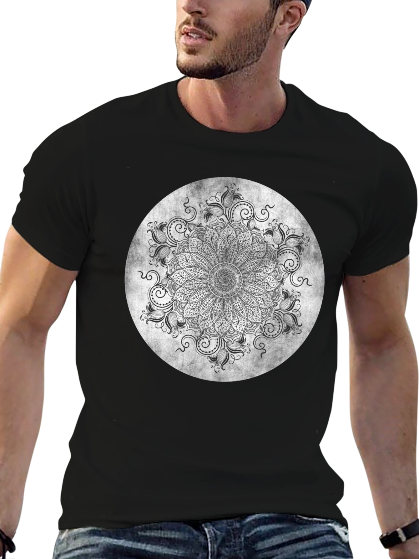 Mandala Graphic Tee - Black
