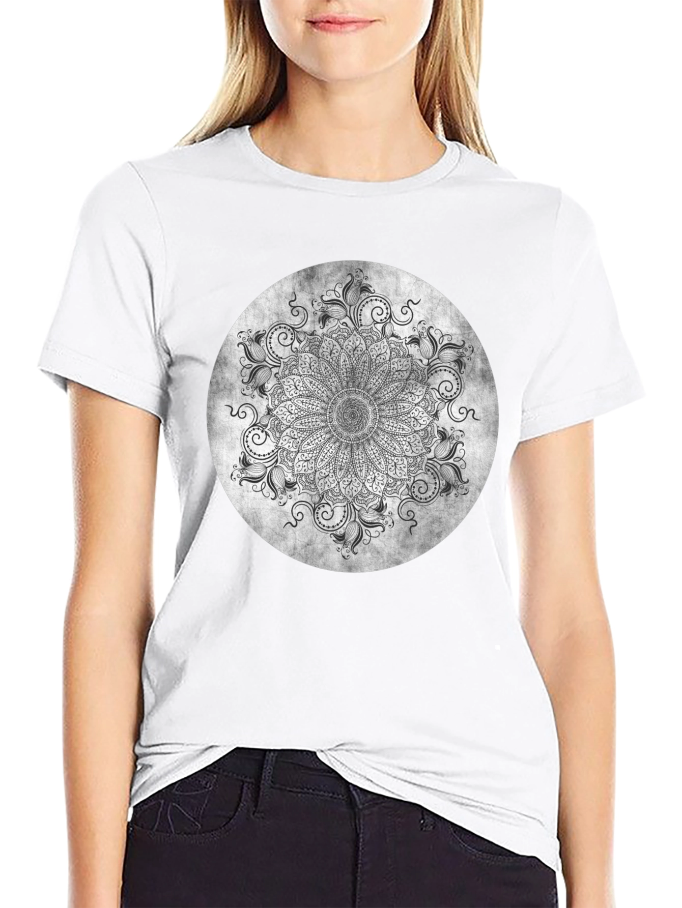 Mandala Graphic Tee - Black