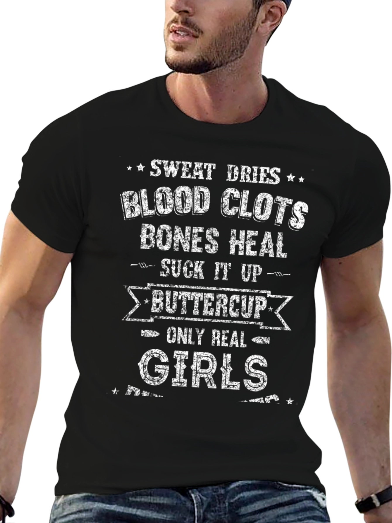 Sweat Dries Blood Clots Graphic Tee