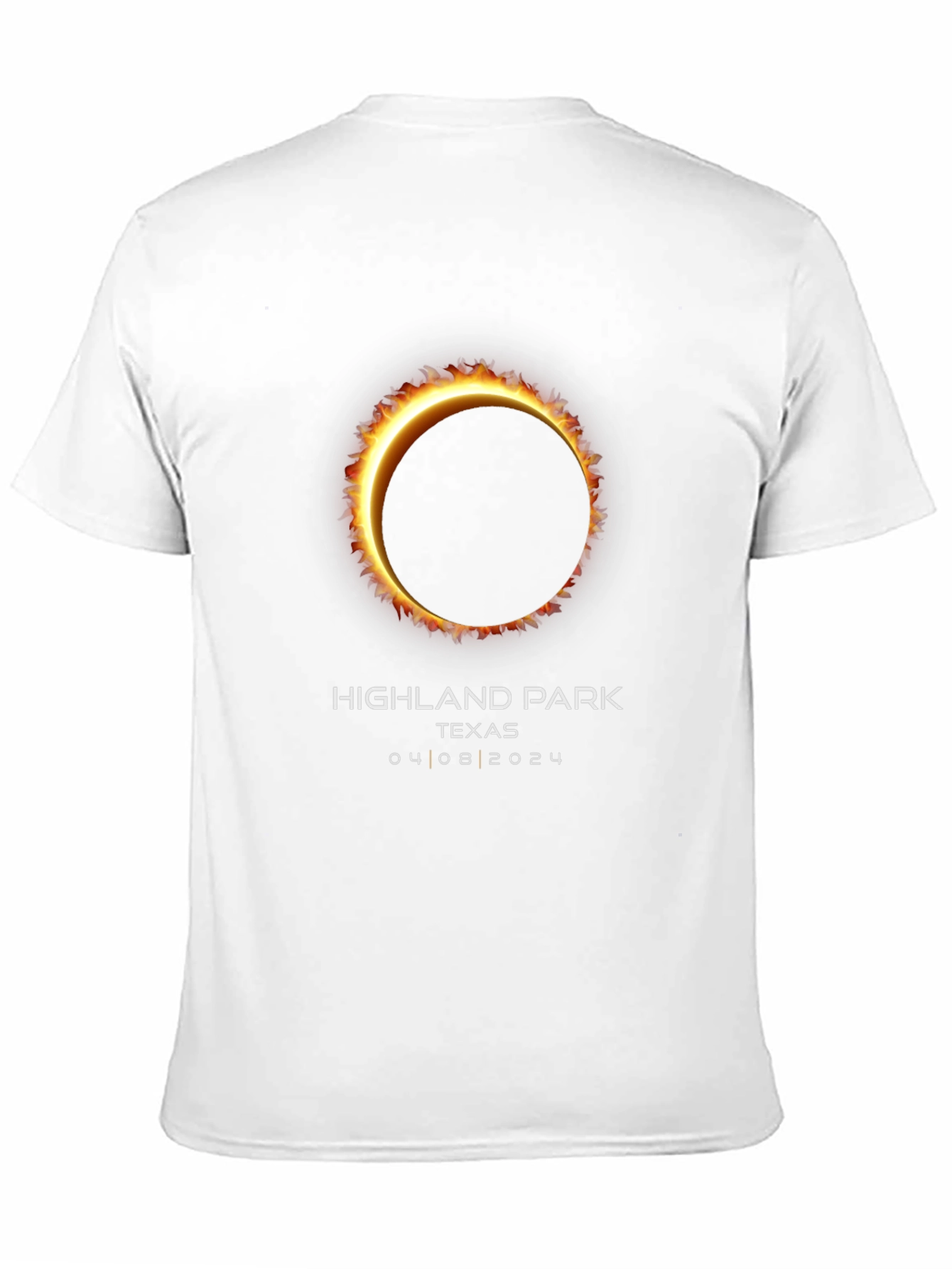Highland Park Texas Eclipse T-Shirt - 04/08/2024