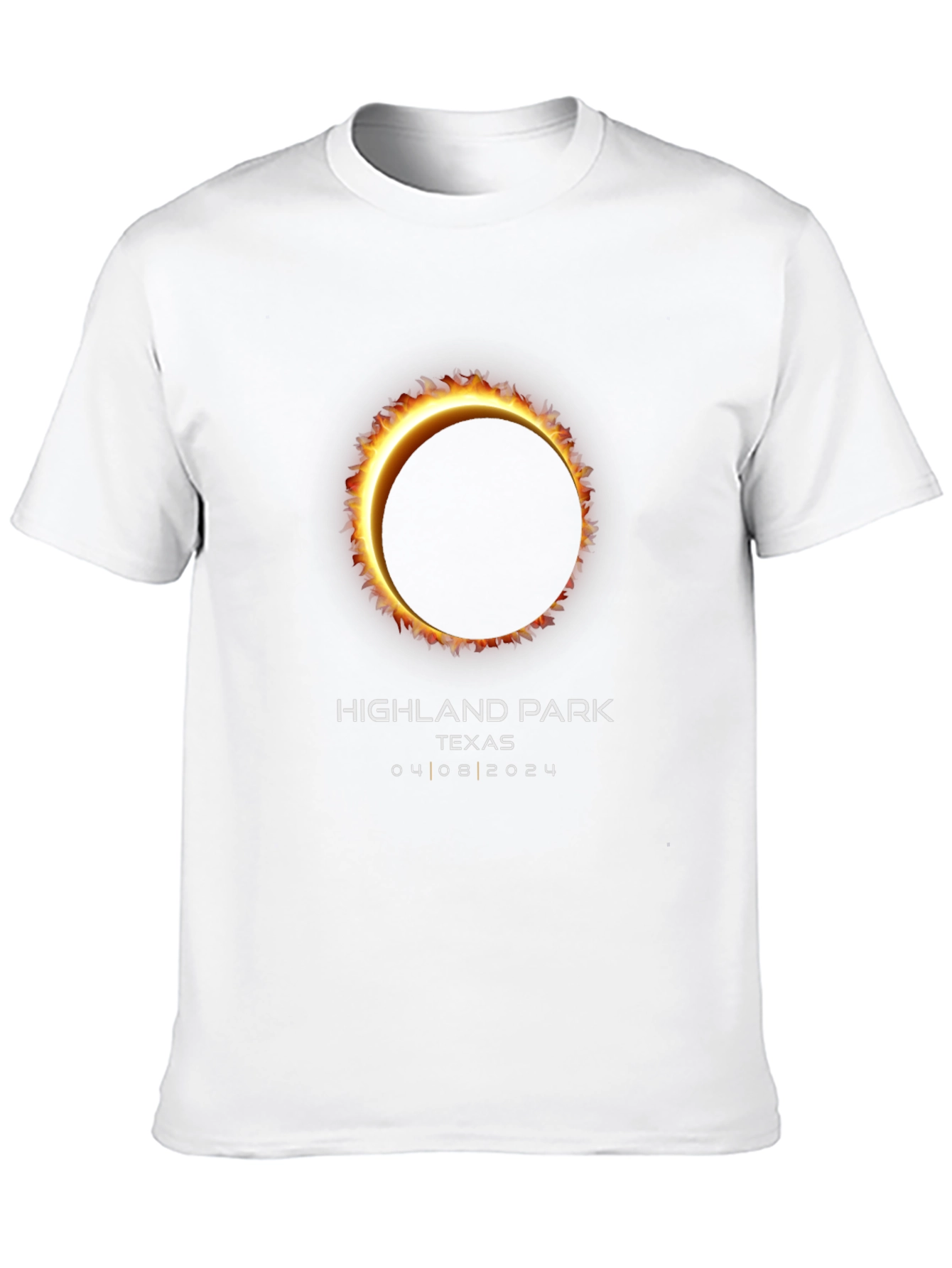 Highland Park Texas Eclipse T-Shirt - 04/08/2024