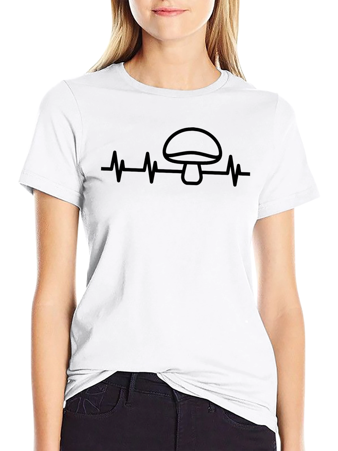 Mushroom Heartbeat T-Shirt - Funny Fungi Lover Tee