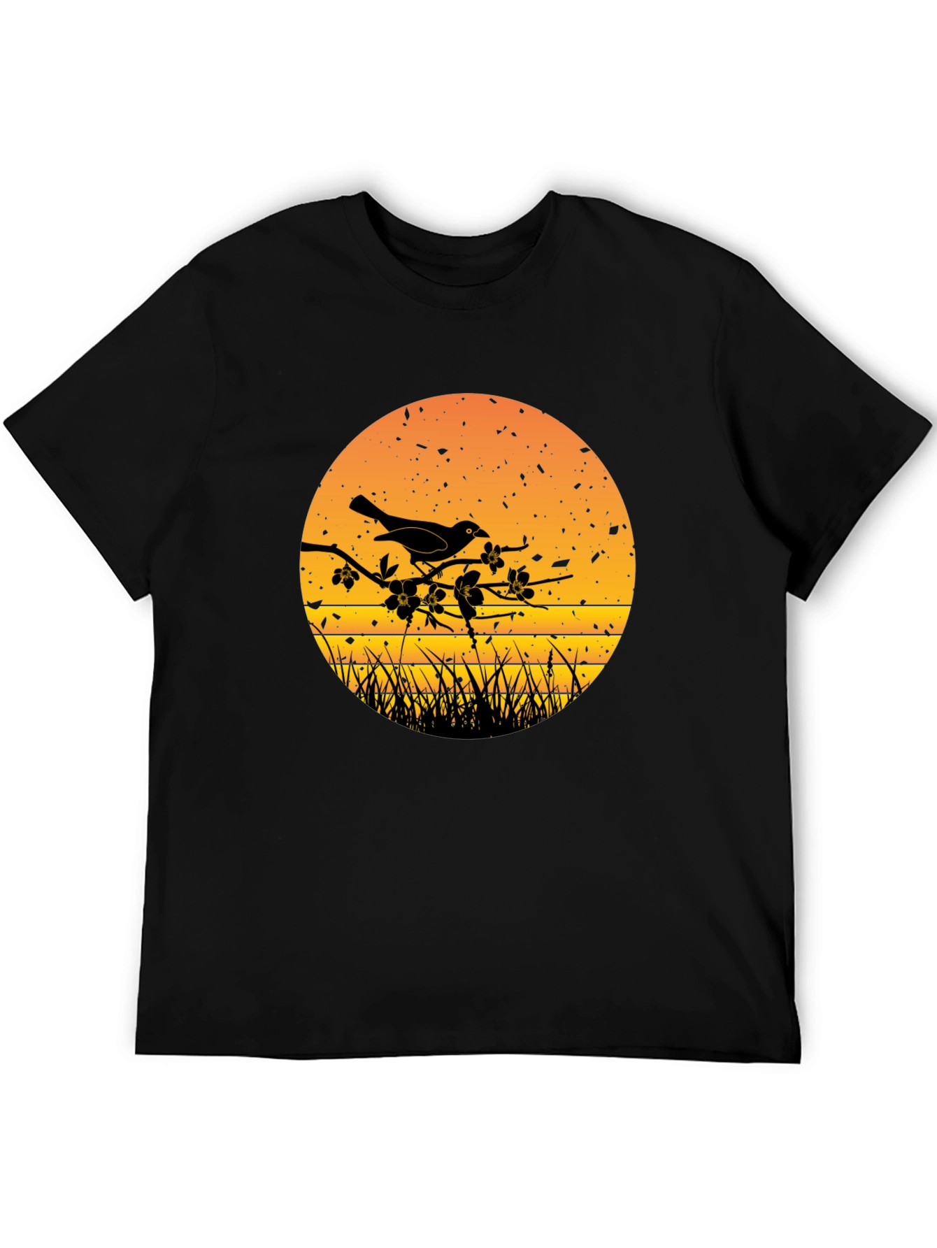 Bird on Branch Silhouette Graphic Tee