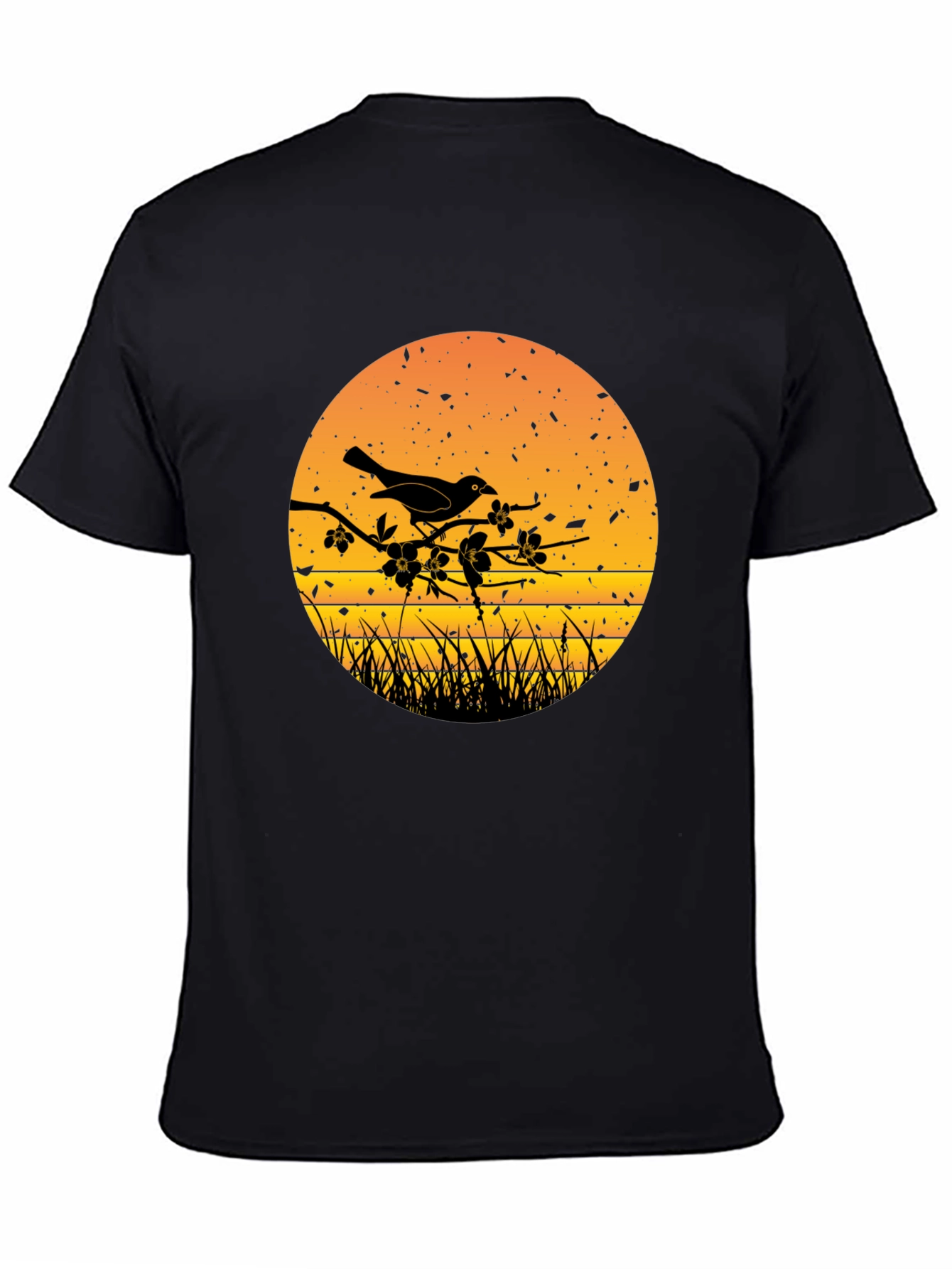 Bird on Branch Silhouette Graphic Tee