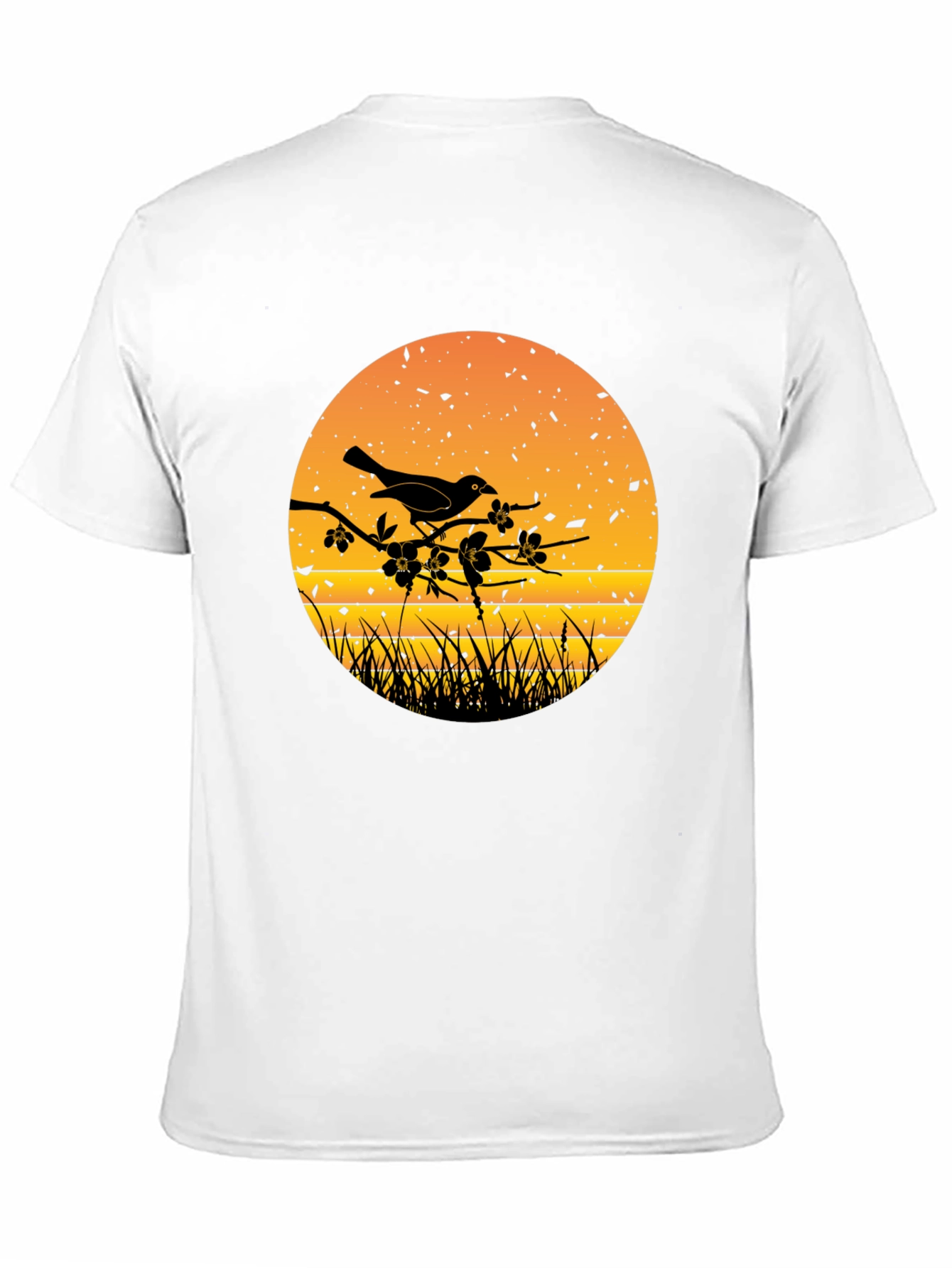 Bird on Branch Silhouette Graphic Tee