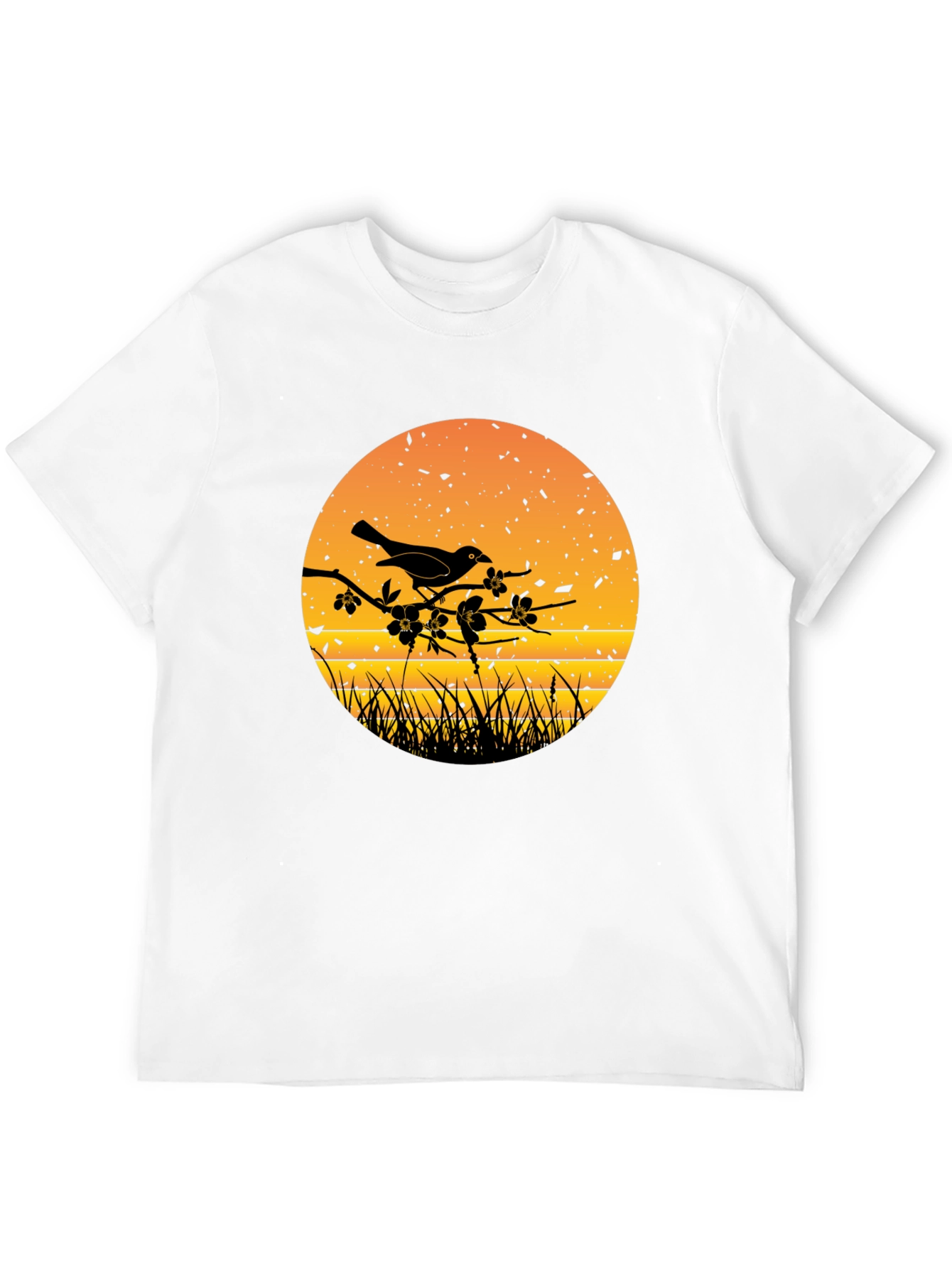 Bird on Branch Silhouette Graphic Tee