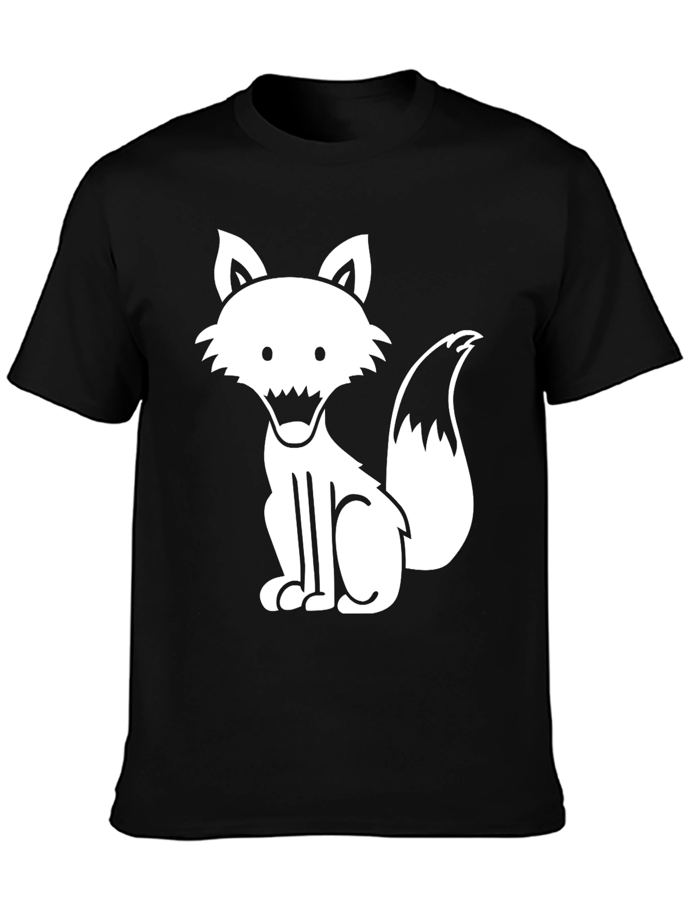 Cool Fox Graphic Black T-Shirt