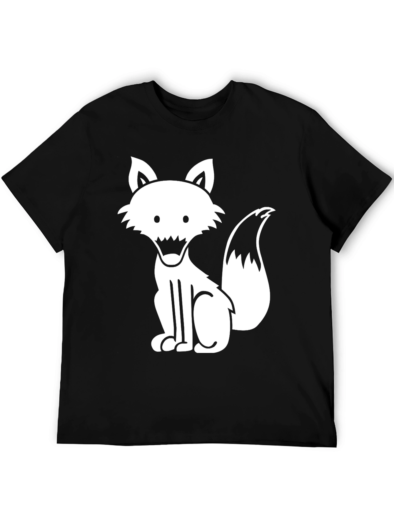 Cool Fox Graphic Black T-Shirt