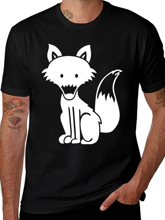 Cool Fox Graphic Black T-Shirt