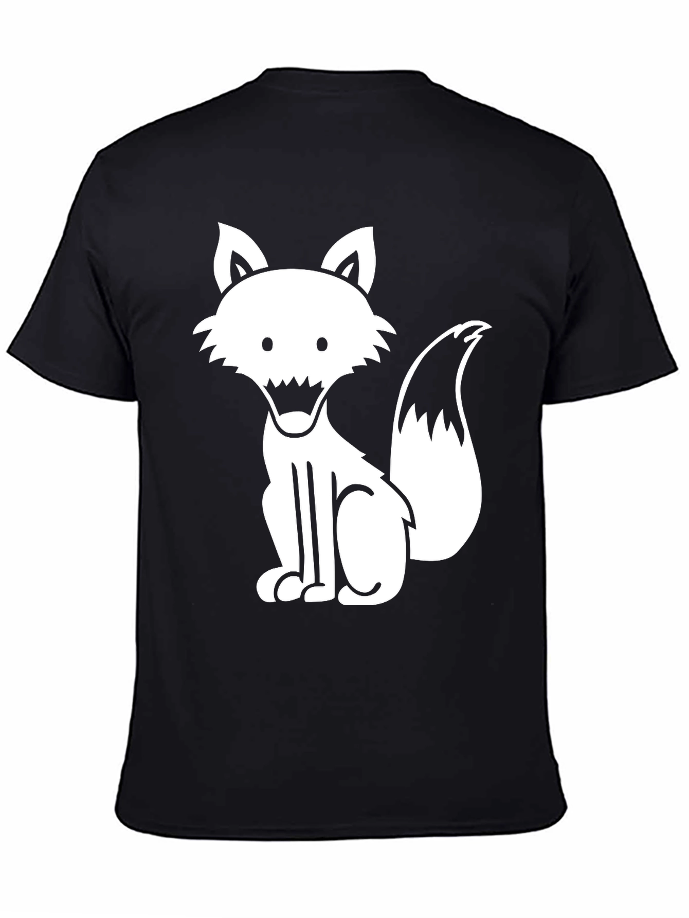 Cool Fox Graphic Black T-Shirt