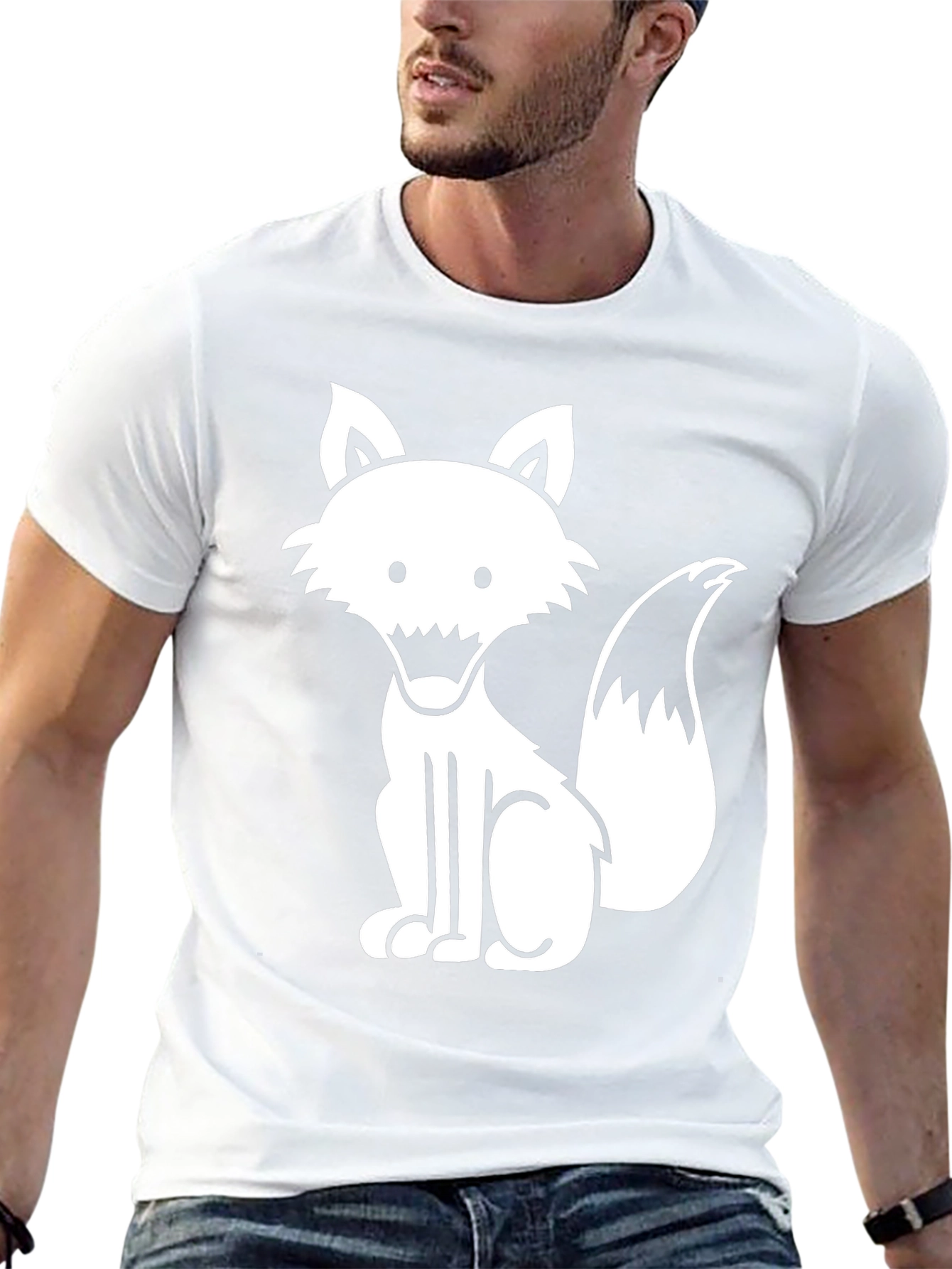 Cool Fox Graphic Black T-Shirt