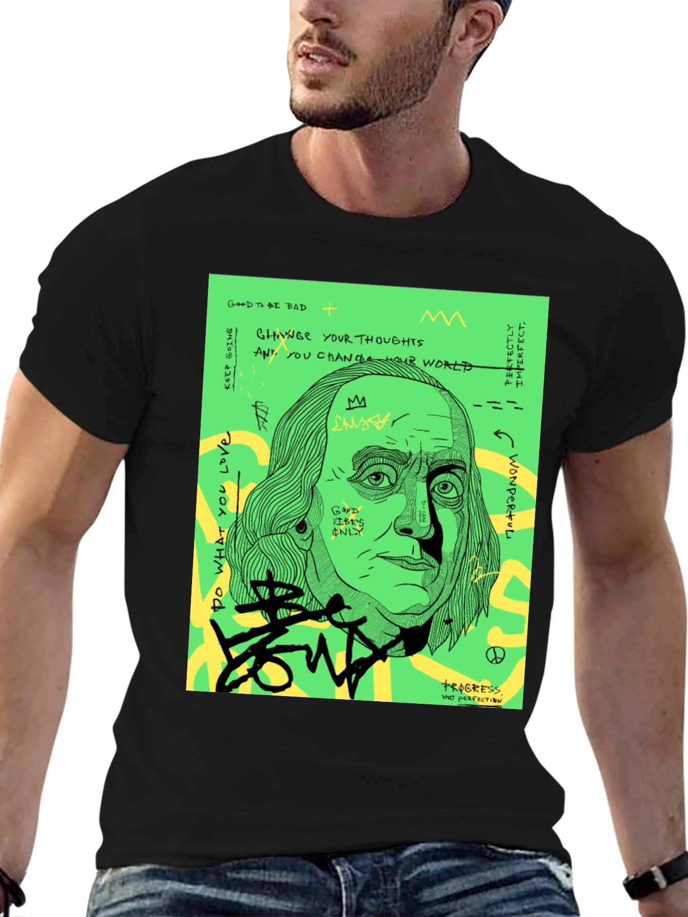 Edgy Benjamin Franklin Graphic Tee