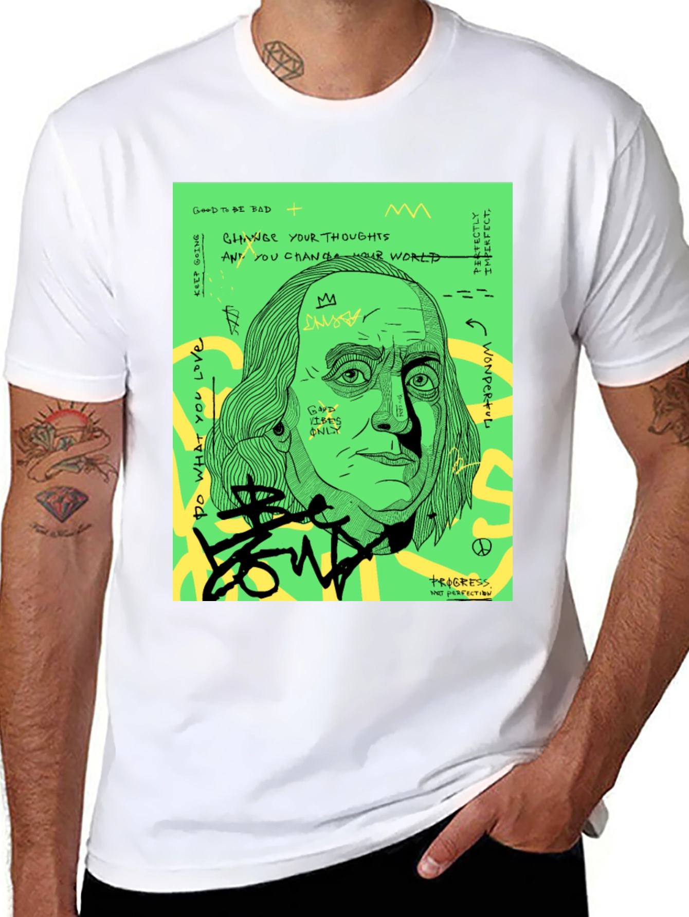 Edgy Benjamin Franklin Graphic Tee