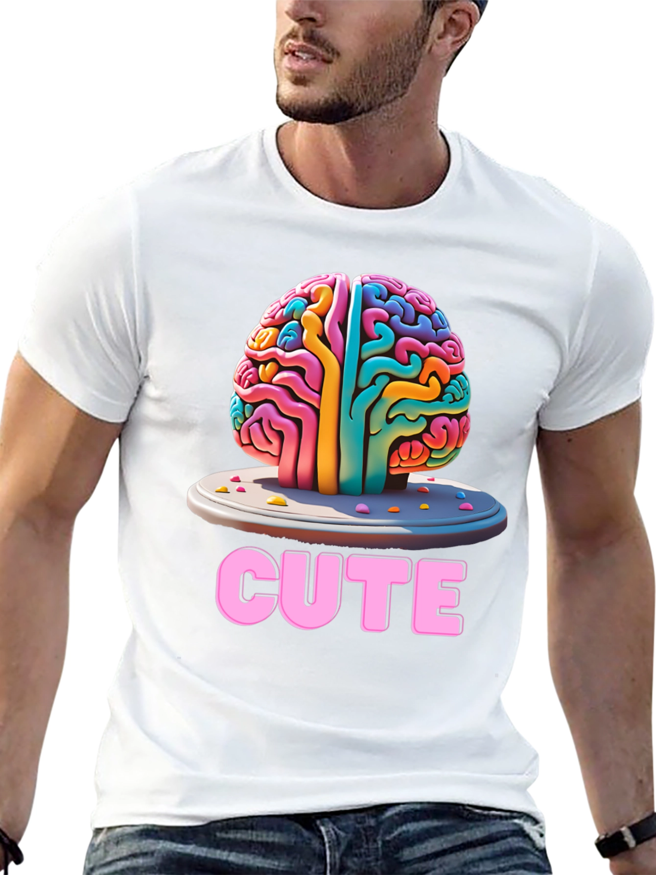 Cute Brain T-Shirt - Unisex Graphic Tee