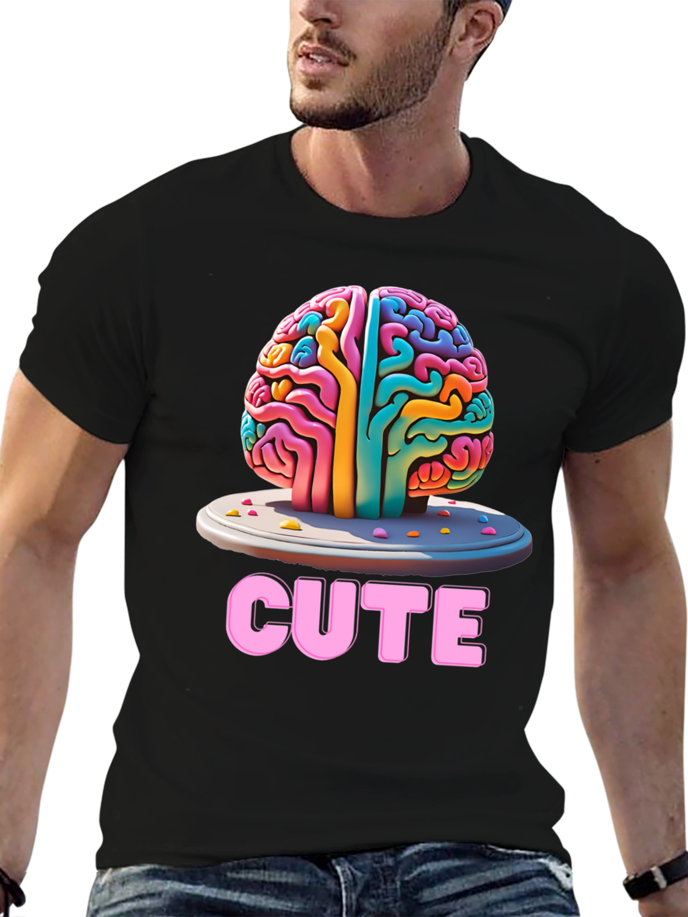 Cute Brain T-Shirt - Unisex Graphic Tee