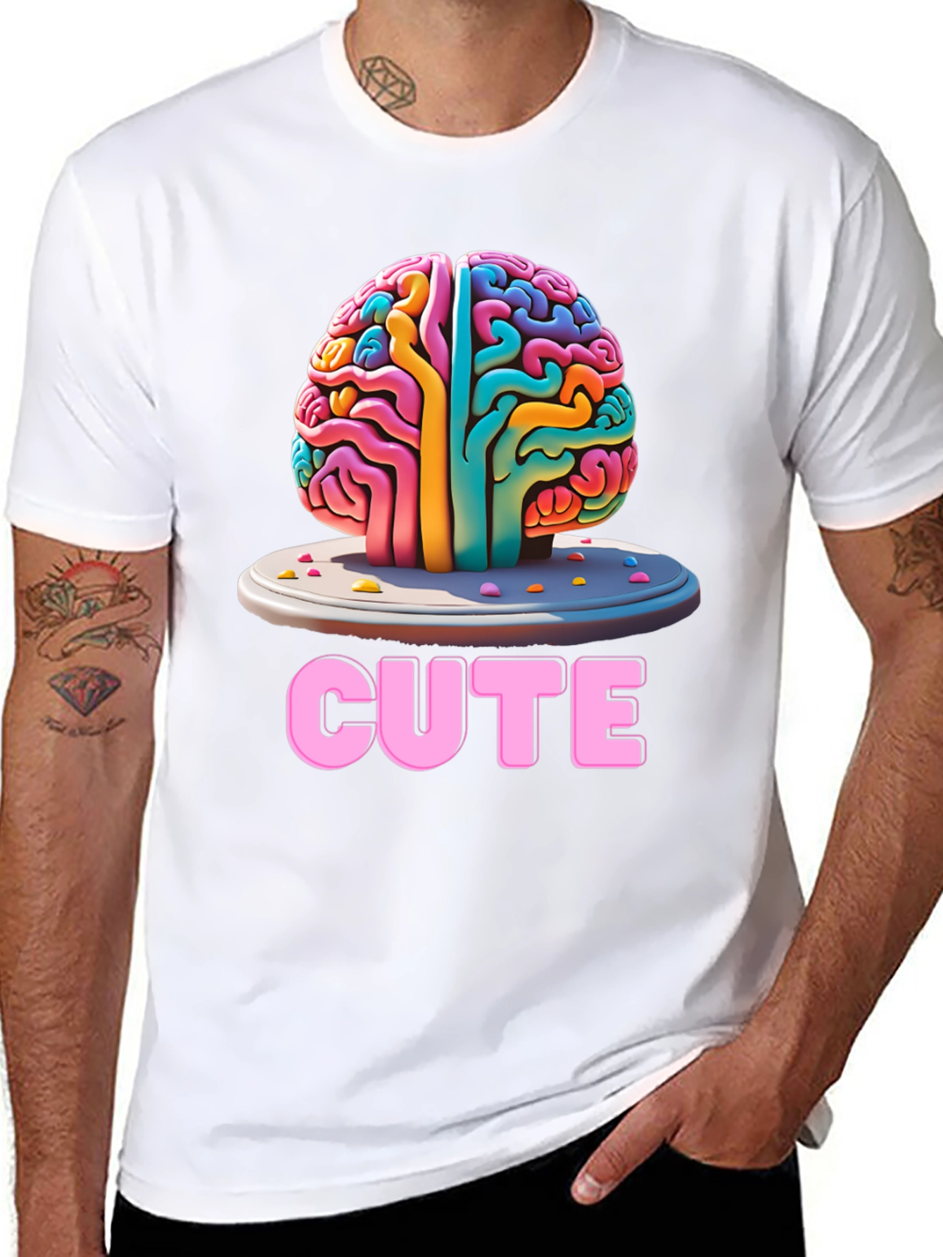 Cute Brain T-Shirt - Unisex Graphic Tee