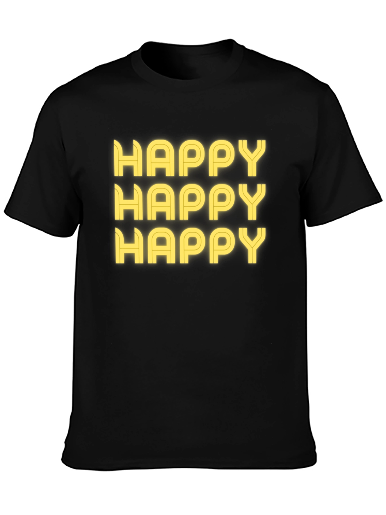 Happy Graphic T-Shirt - Black