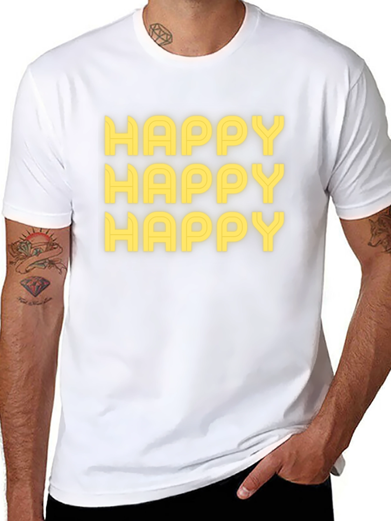 Happy Graphic T-Shirt - Black