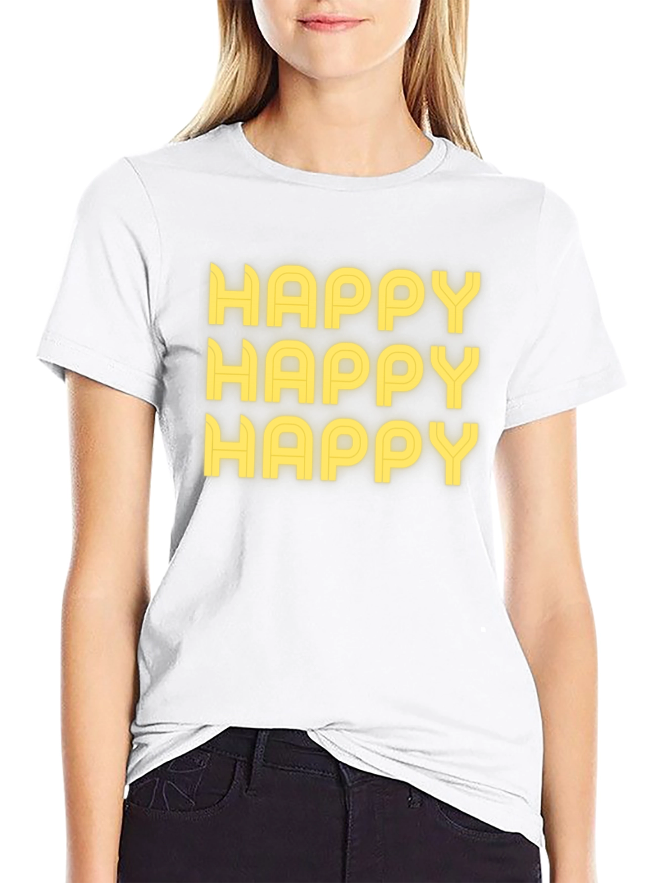 Happy Graphic T-Shirt - Black