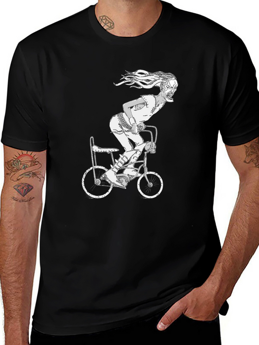 Creepy Rider Graphic Tee - Unisex Black T-Shirt