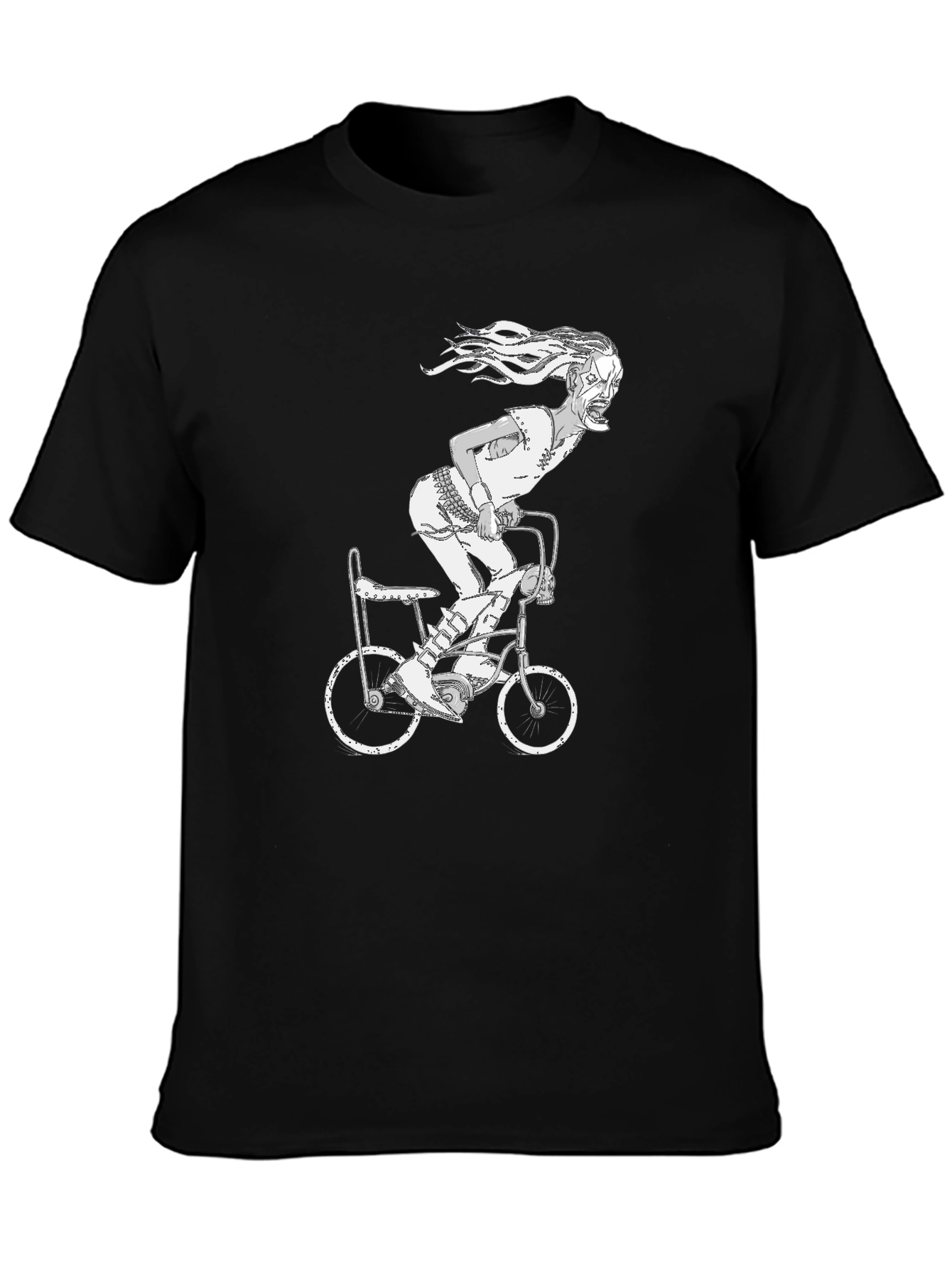 Creepy Rider Graphic Tee - Unisex Black T-Shirt