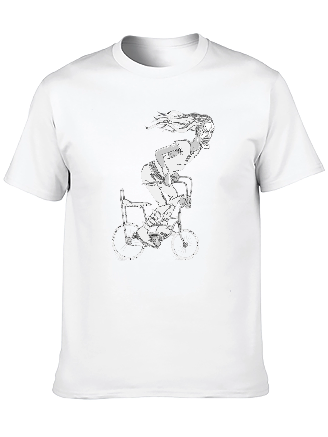 Creepy Rider Graphic Tee - Unisex Black T-Shirt