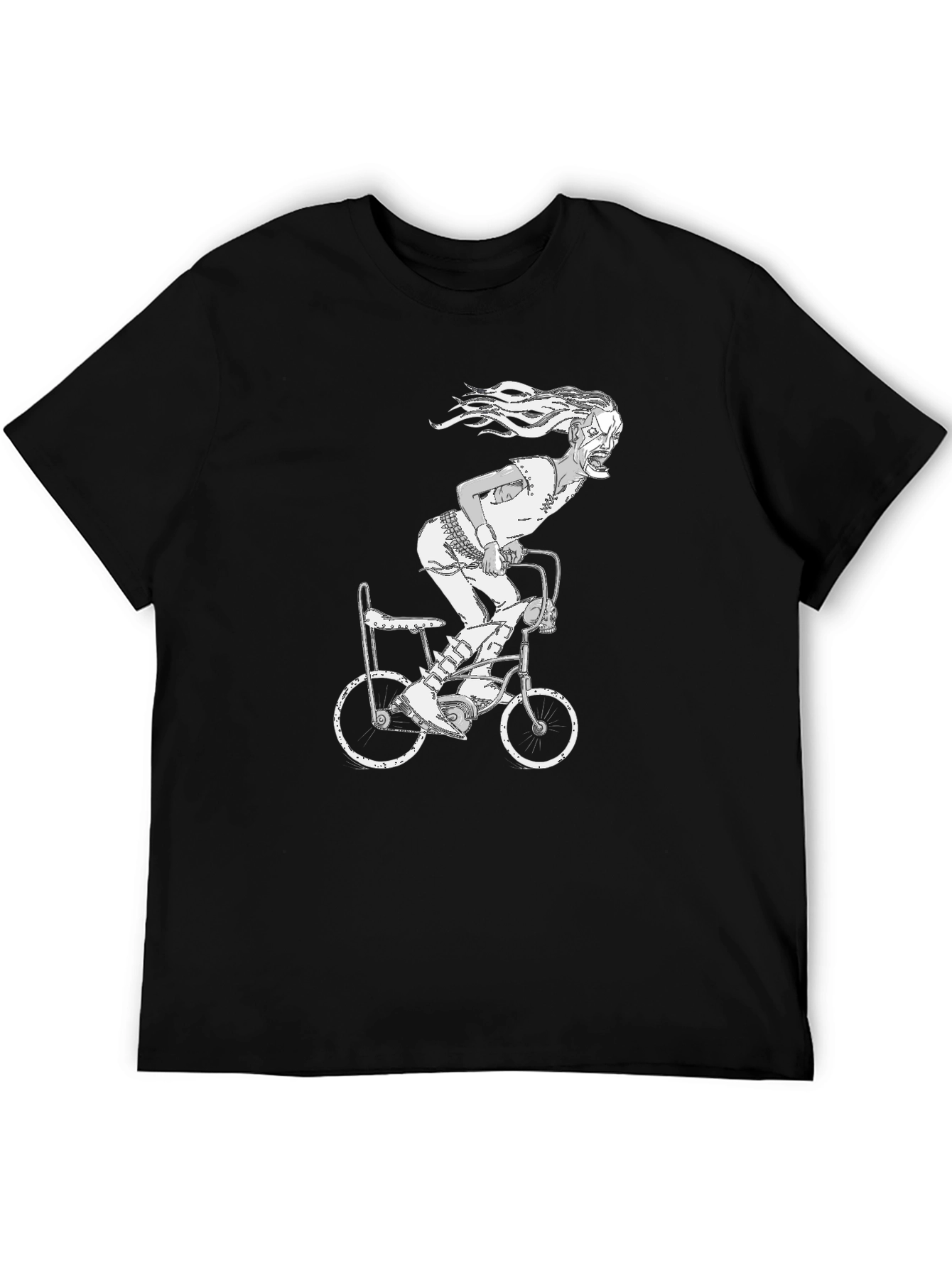 Creepy Rider Graphic Tee - Unisex Black T-Shirt