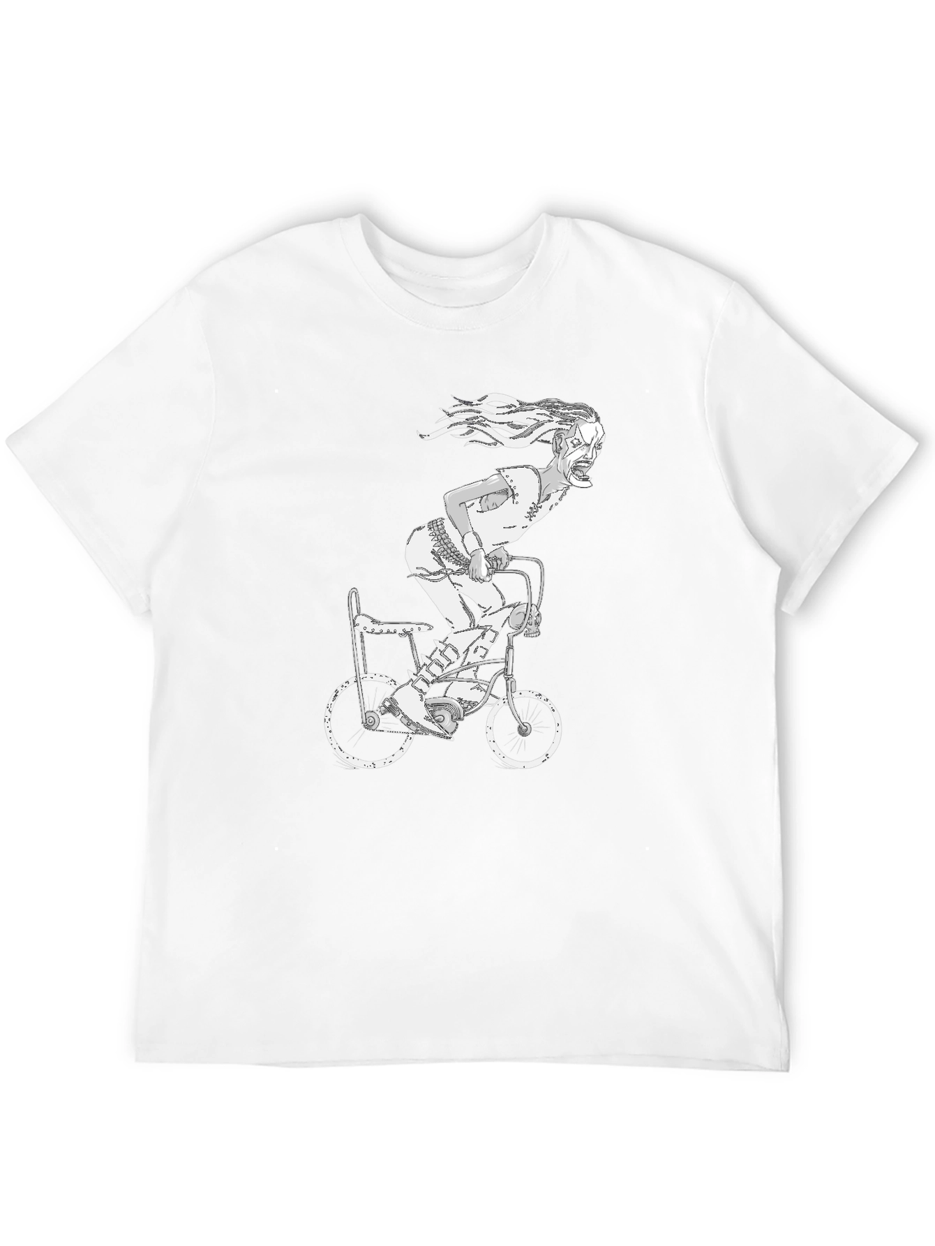 Creepy Rider Graphic Tee - Unisex Black T-Shirt