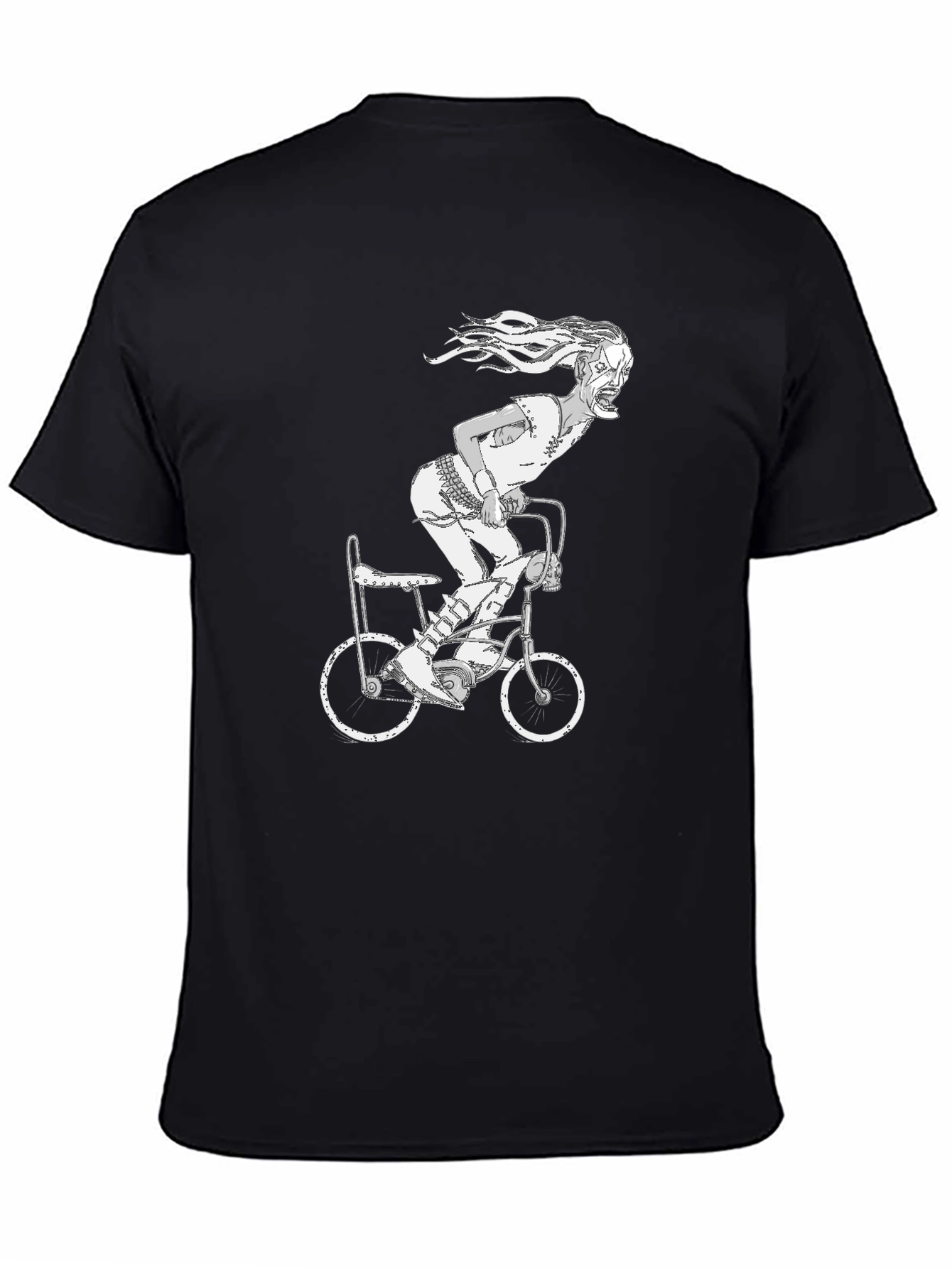 Creepy Rider Graphic Tee - Unisex Black T-Shirt
