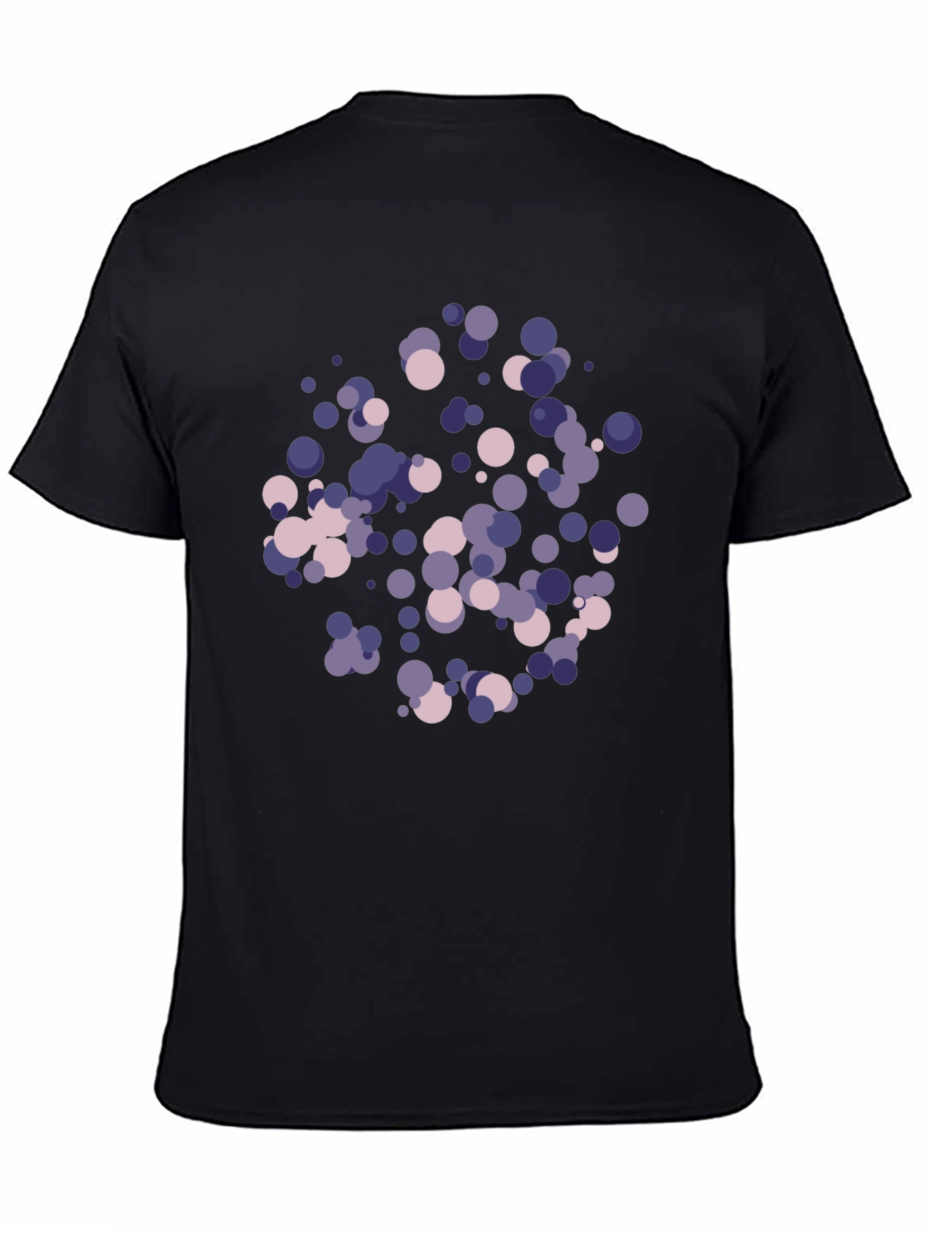 Abstract Dot Print Black T-Shirt