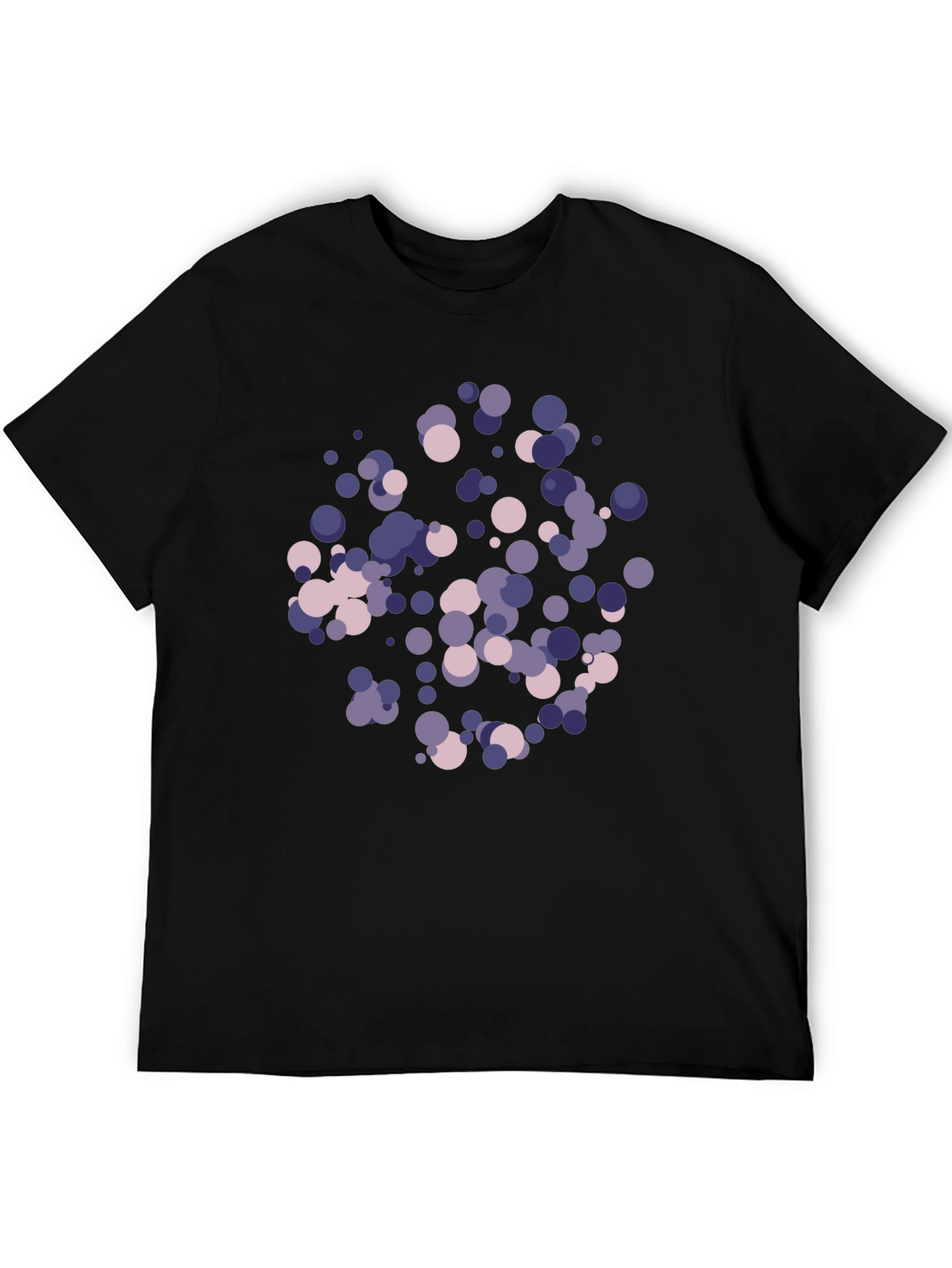 Abstract Dot Print Black T-Shirt