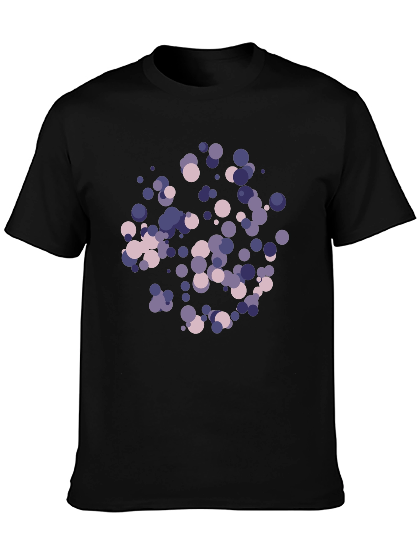 Abstract Dot Print Black T-Shirt