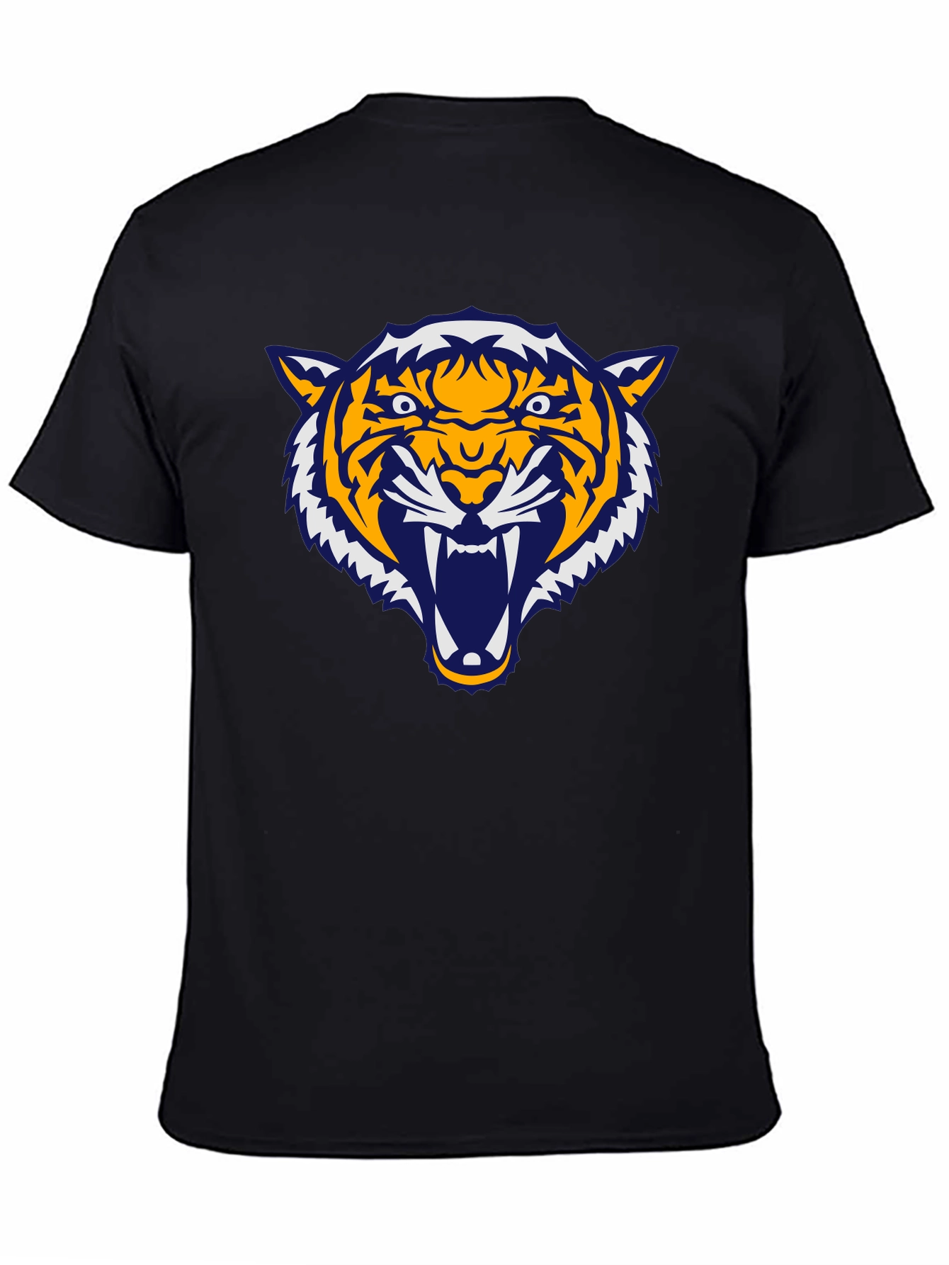 Bold Tiger Graphic Tee - Black Cotton Comfort