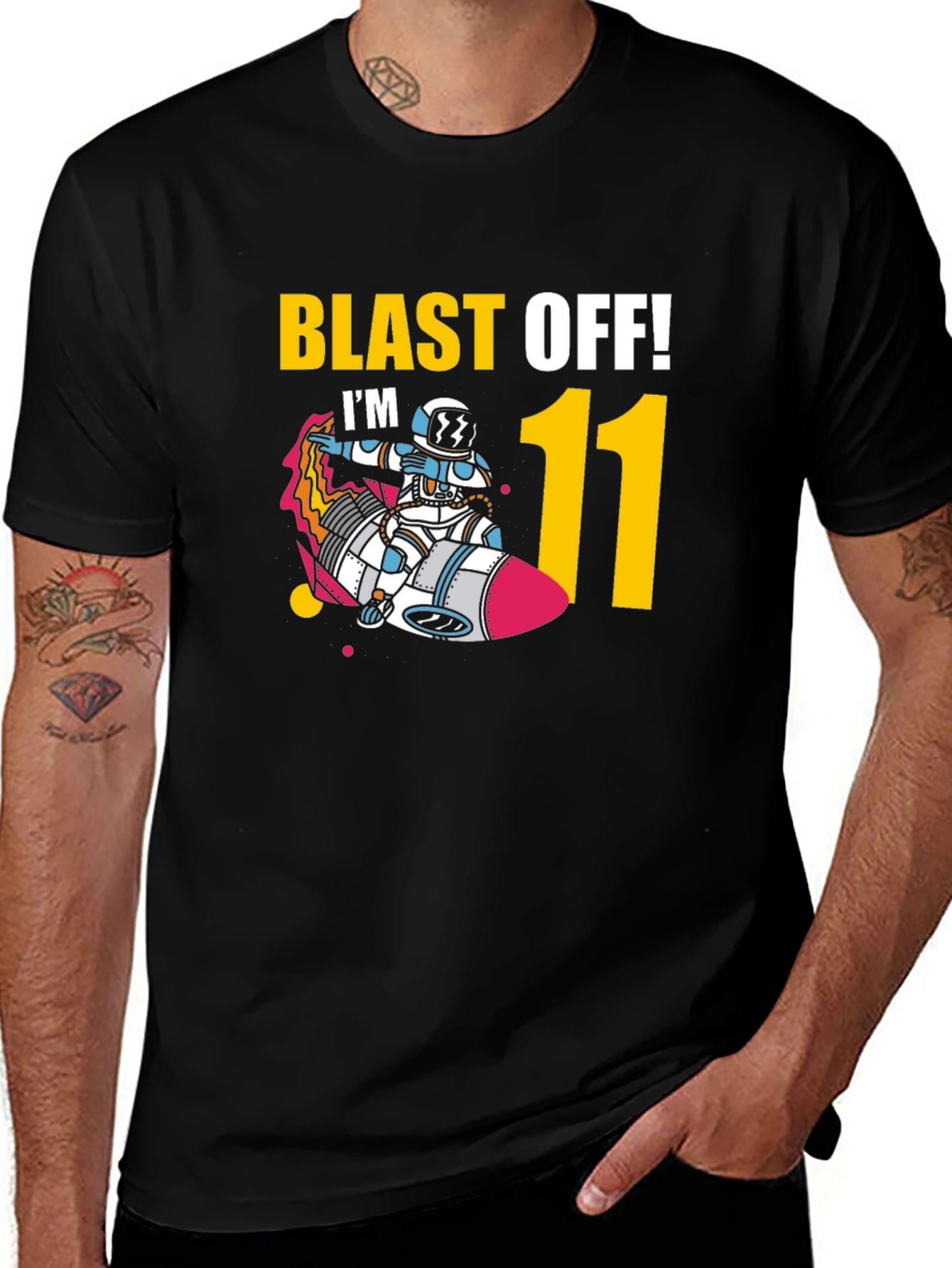 Blast Off! 11th Birthday Astronaut T-Shirt
