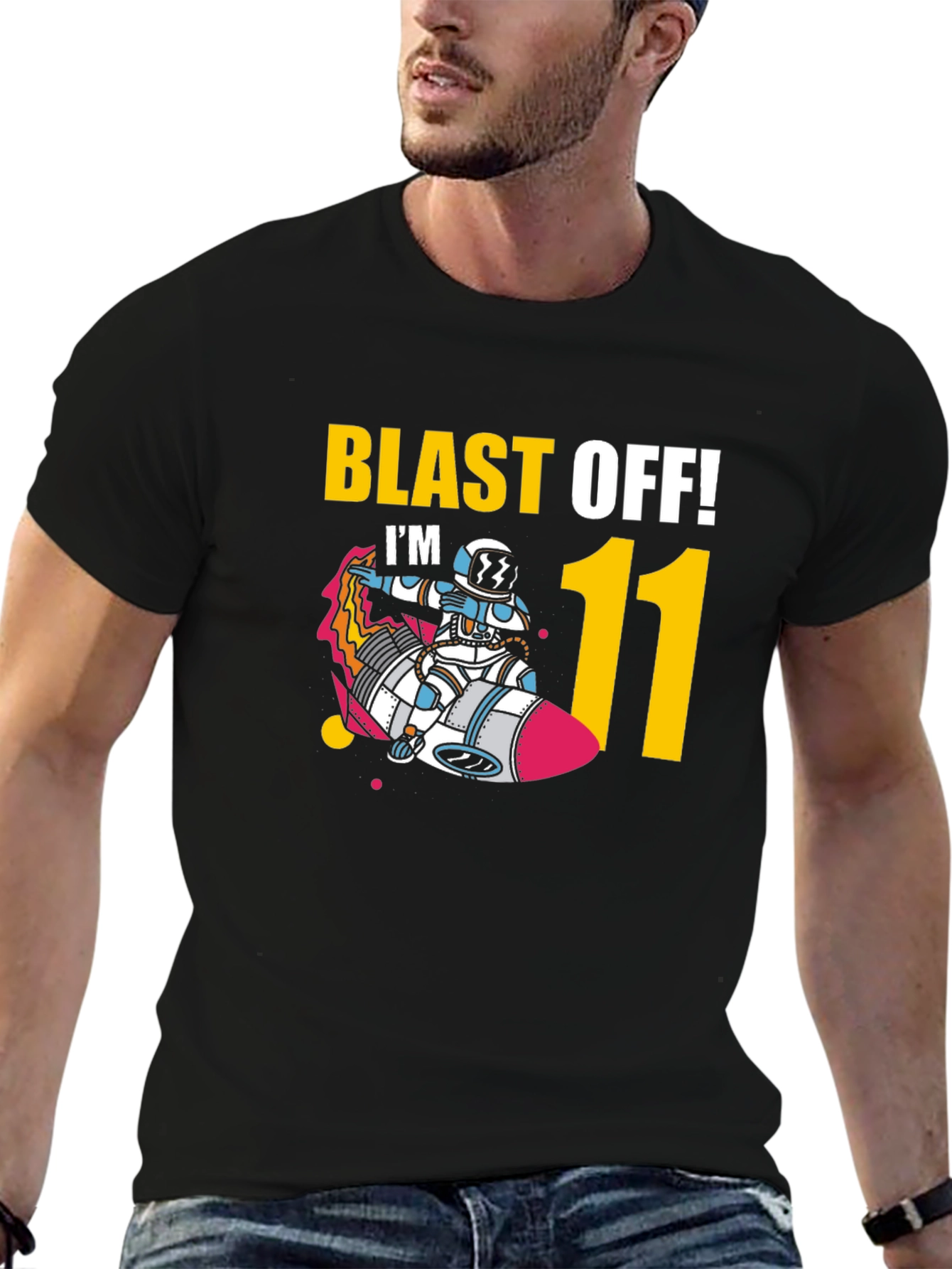 Blast Off! 11th Birthday Astronaut T-Shirt