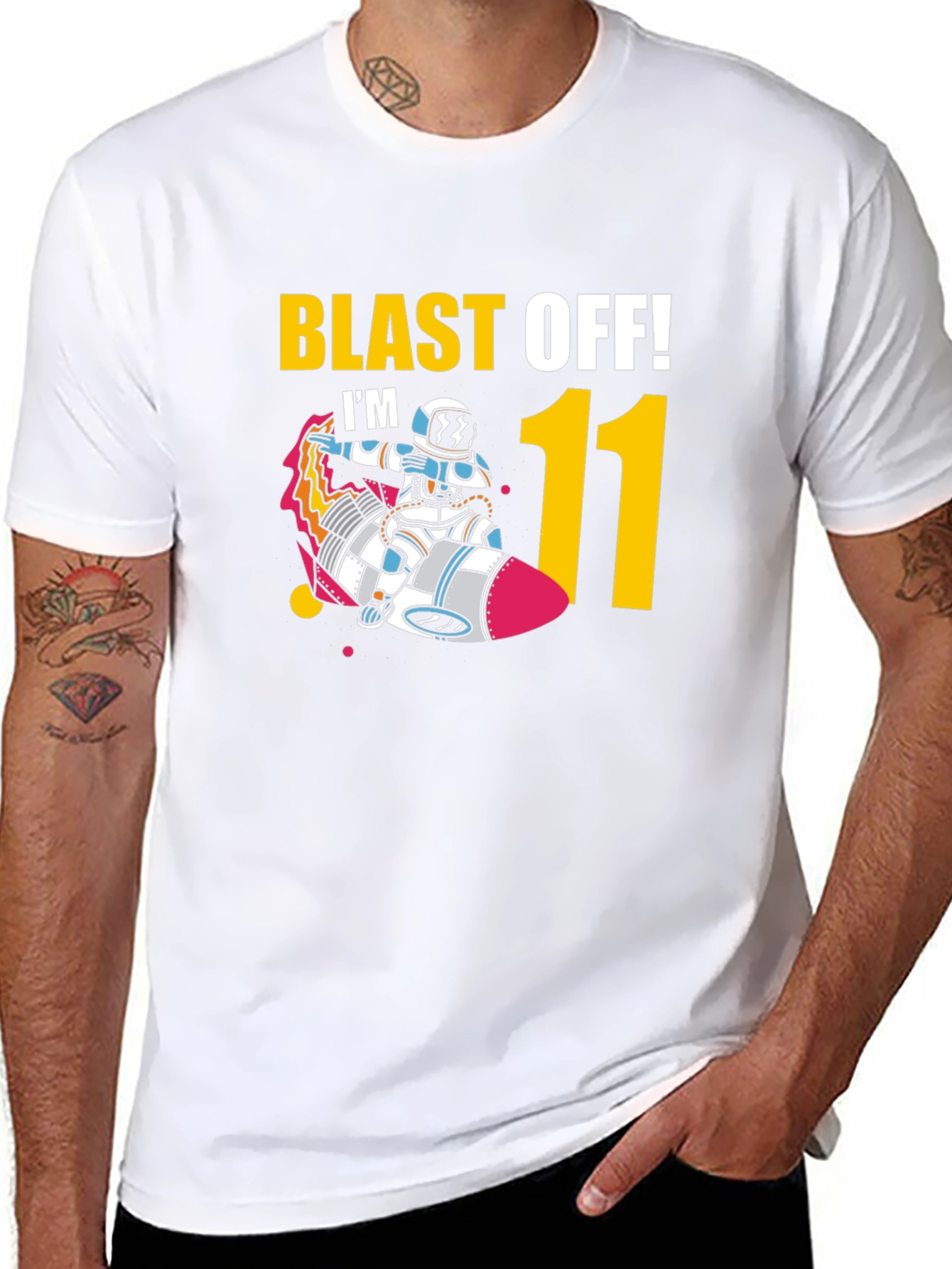 Blast Off! 11th Birthday Astronaut T-Shirt
