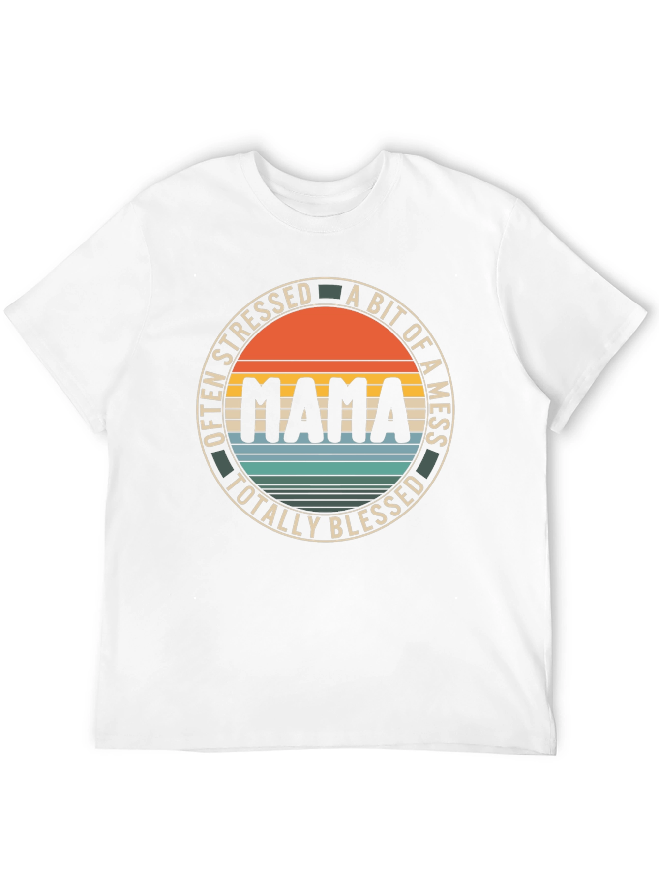 Mama Stressed Mess Blessed Graphic Tee