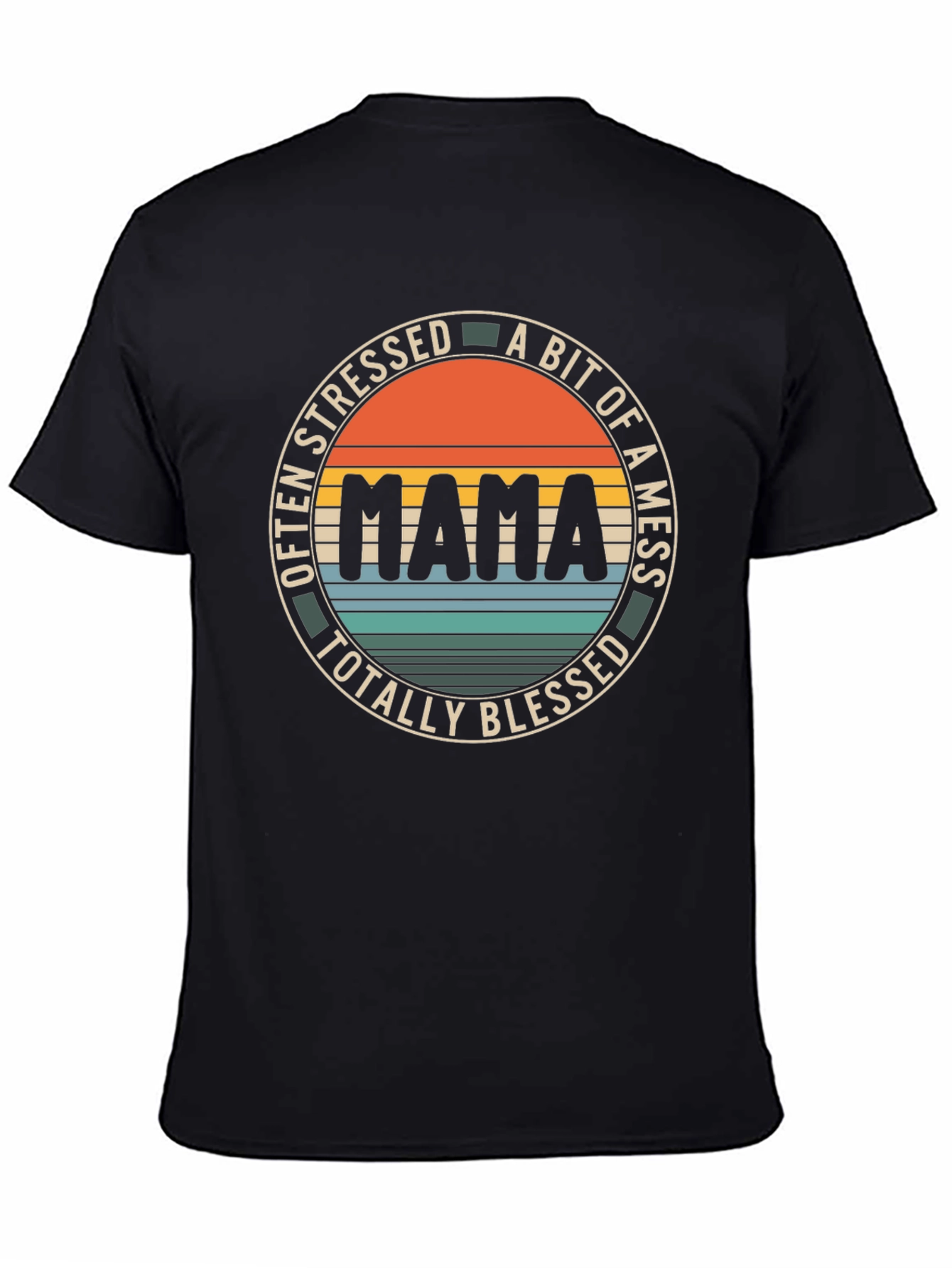Mama Stressed Mess Blessed Graphic Tee