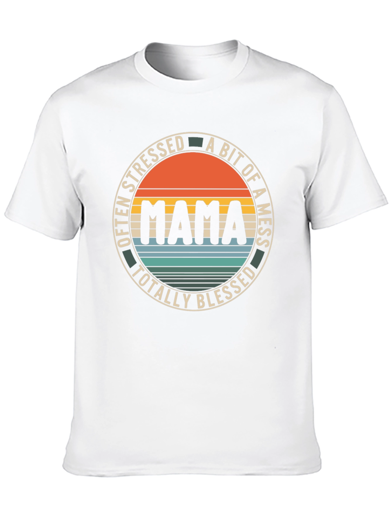 Mama Stressed Mess Blessed Graphic Tee