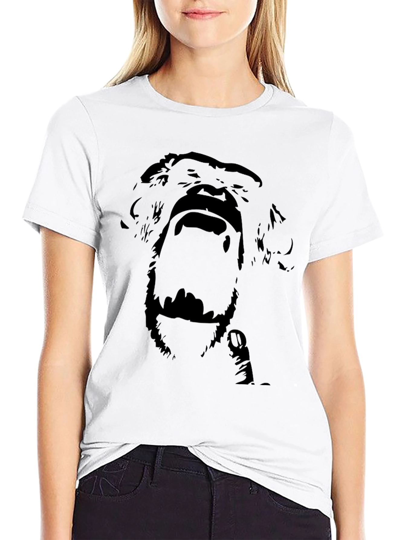 Screaming Chimpanzee Black T-Shirt