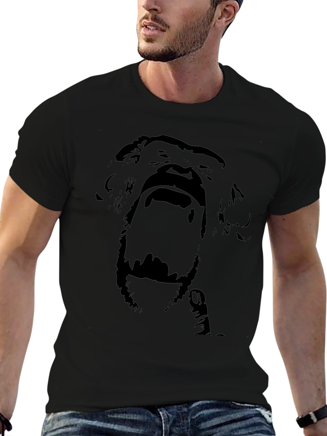 Screaming Chimpanzee Black T-Shirt