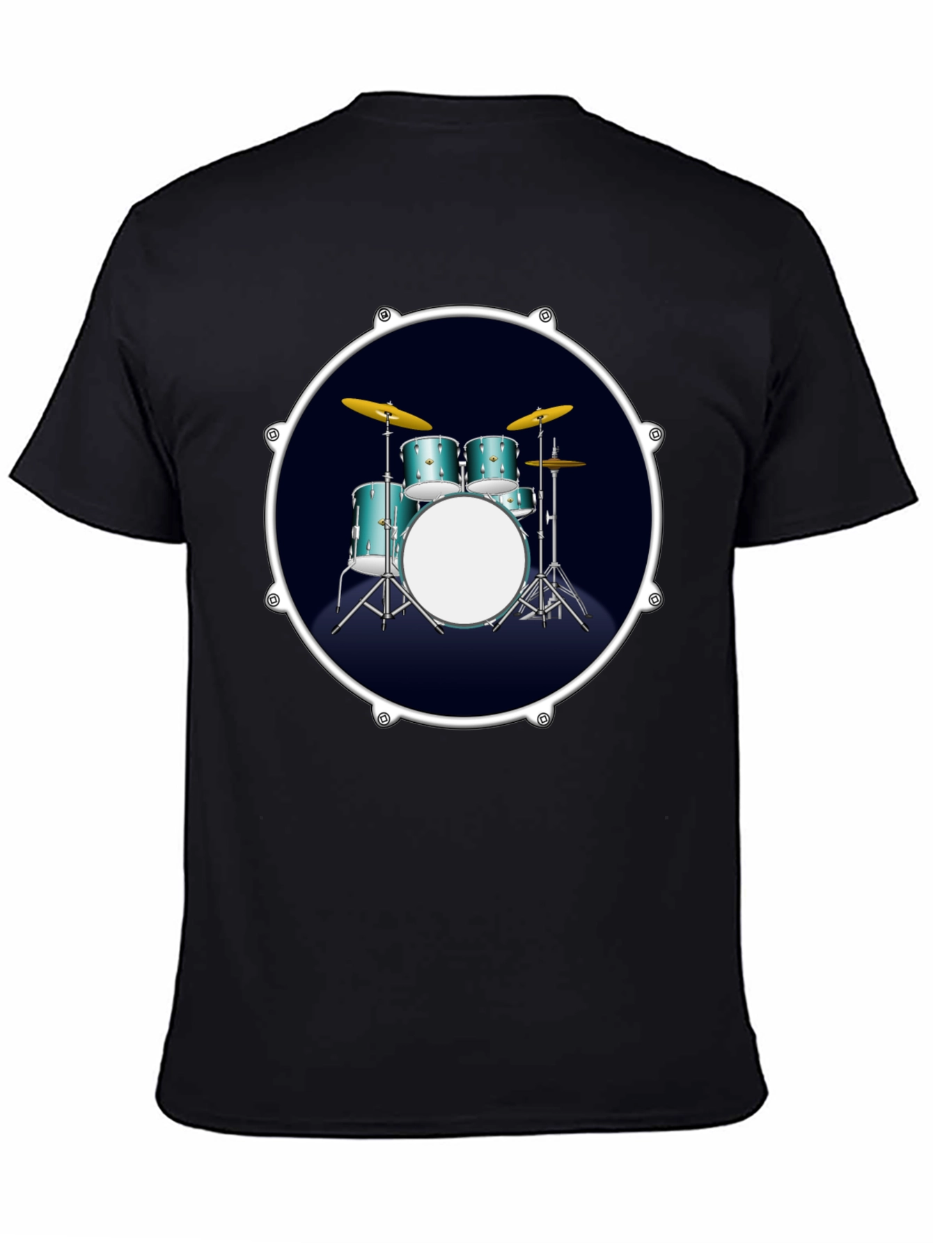 Drum Set Graphic Tee - Rock Music T-Shirt