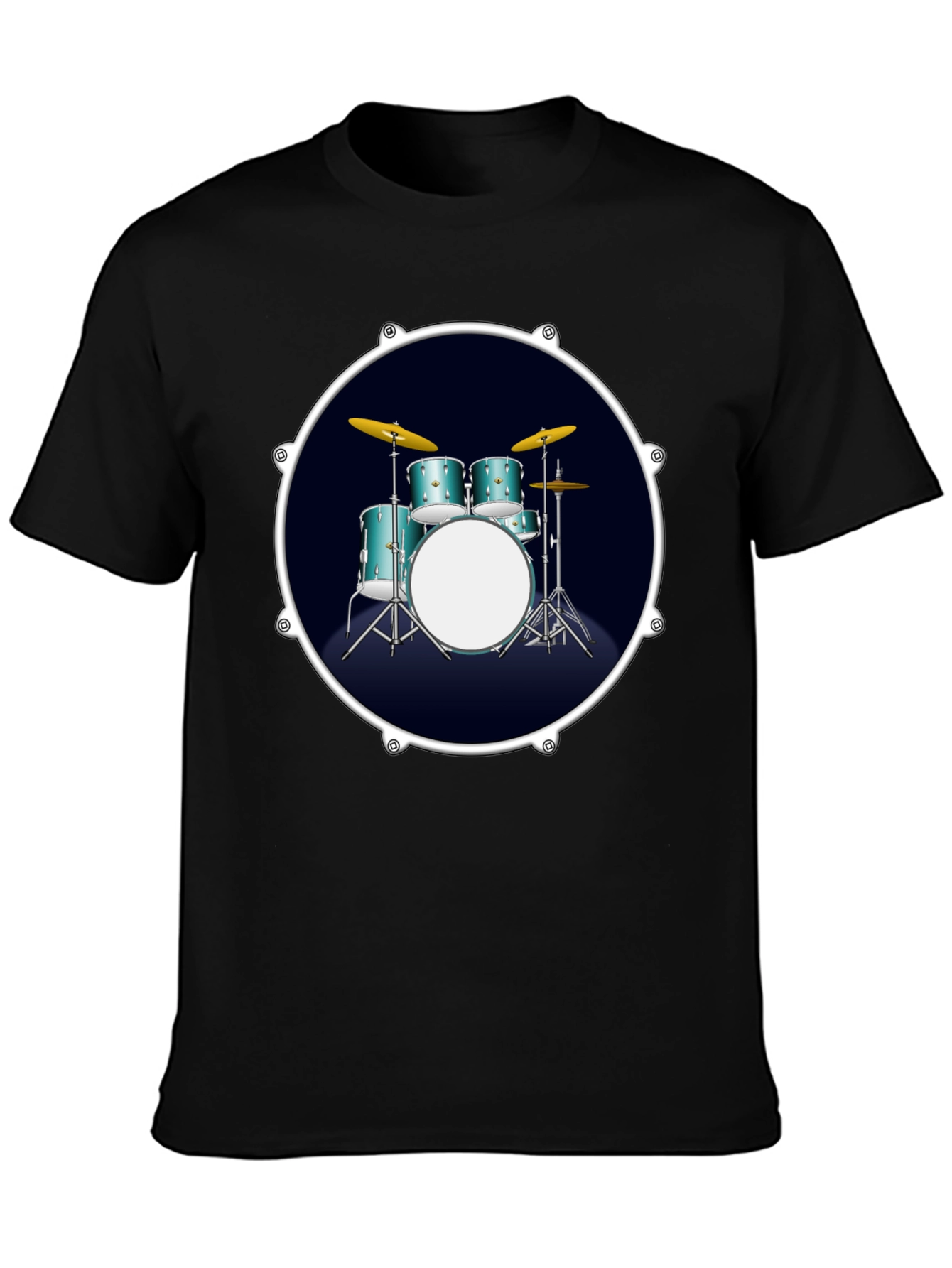 Drum Set Graphic Tee - Rock Music T-Shirt