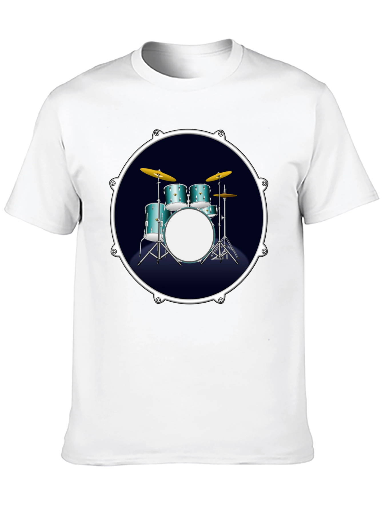 Drum Set Graphic Tee - Rock Music T-Shirt