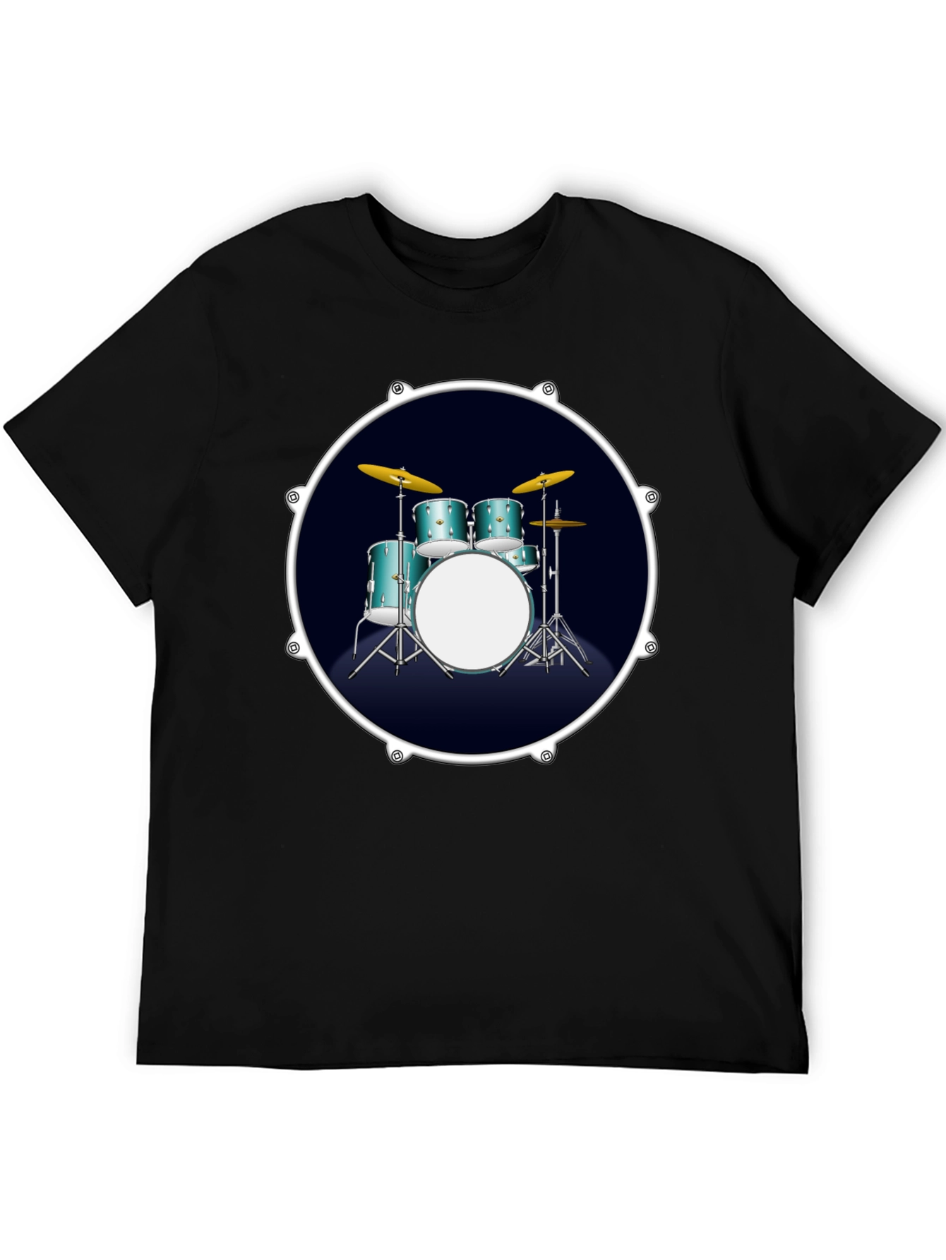Drum Set Graphic Tee - Rock Music T-Shirt