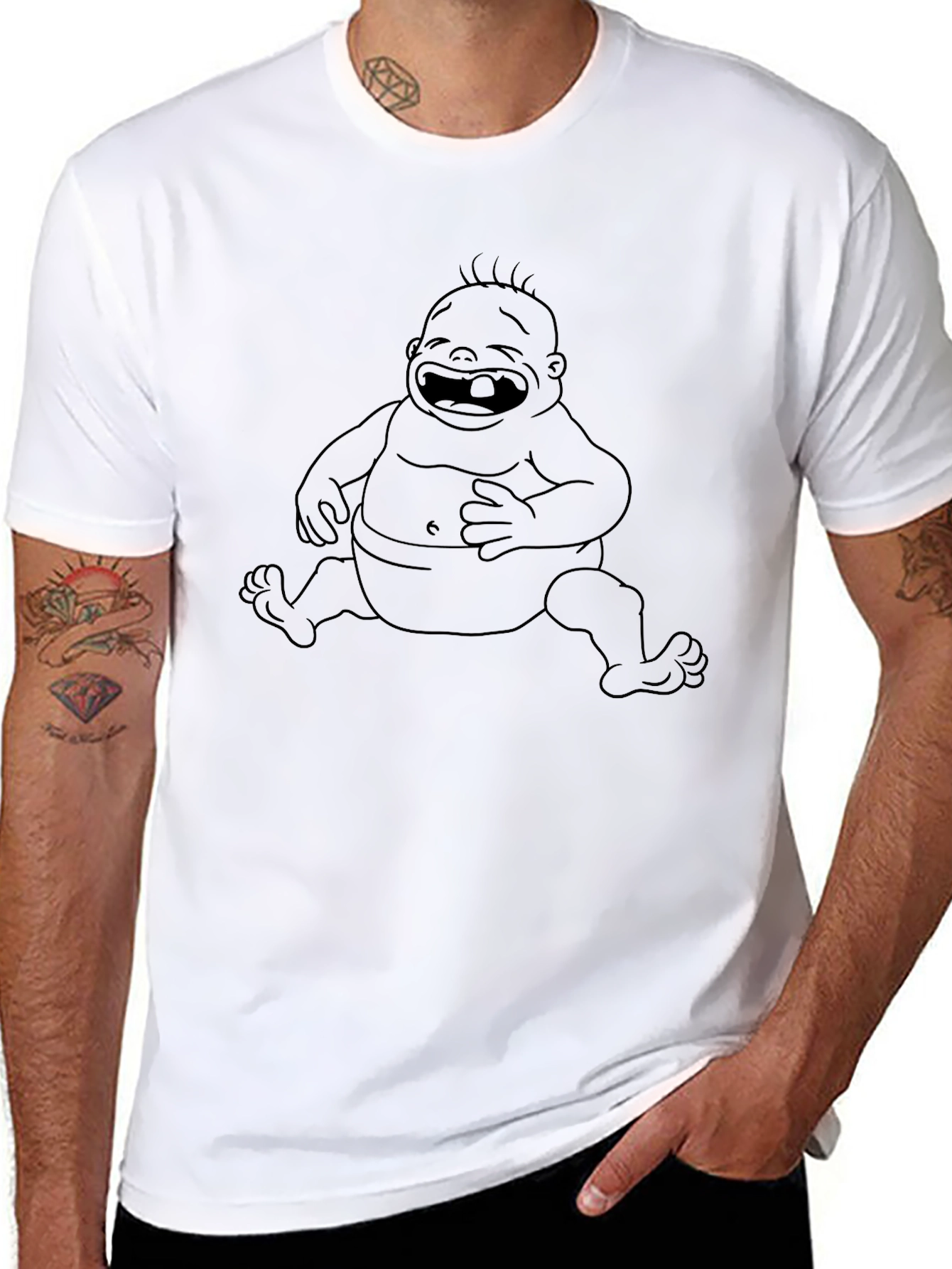Laughing Baby Graphic Tee - Soft Cotton Comfort