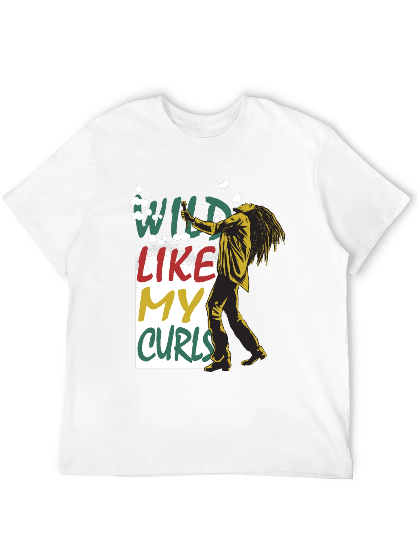 Wild Like My Curls T-Shirt - Black Graphic Tee