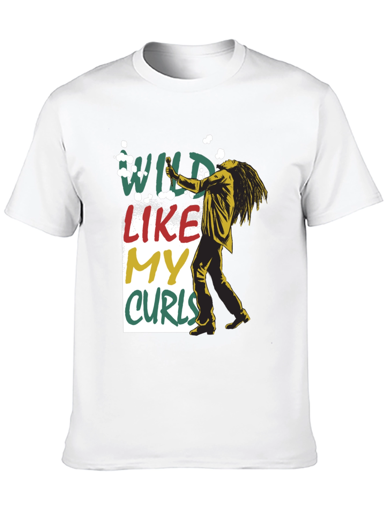 Wild Like My Curls T-Shirt - Black Graphic Tee
